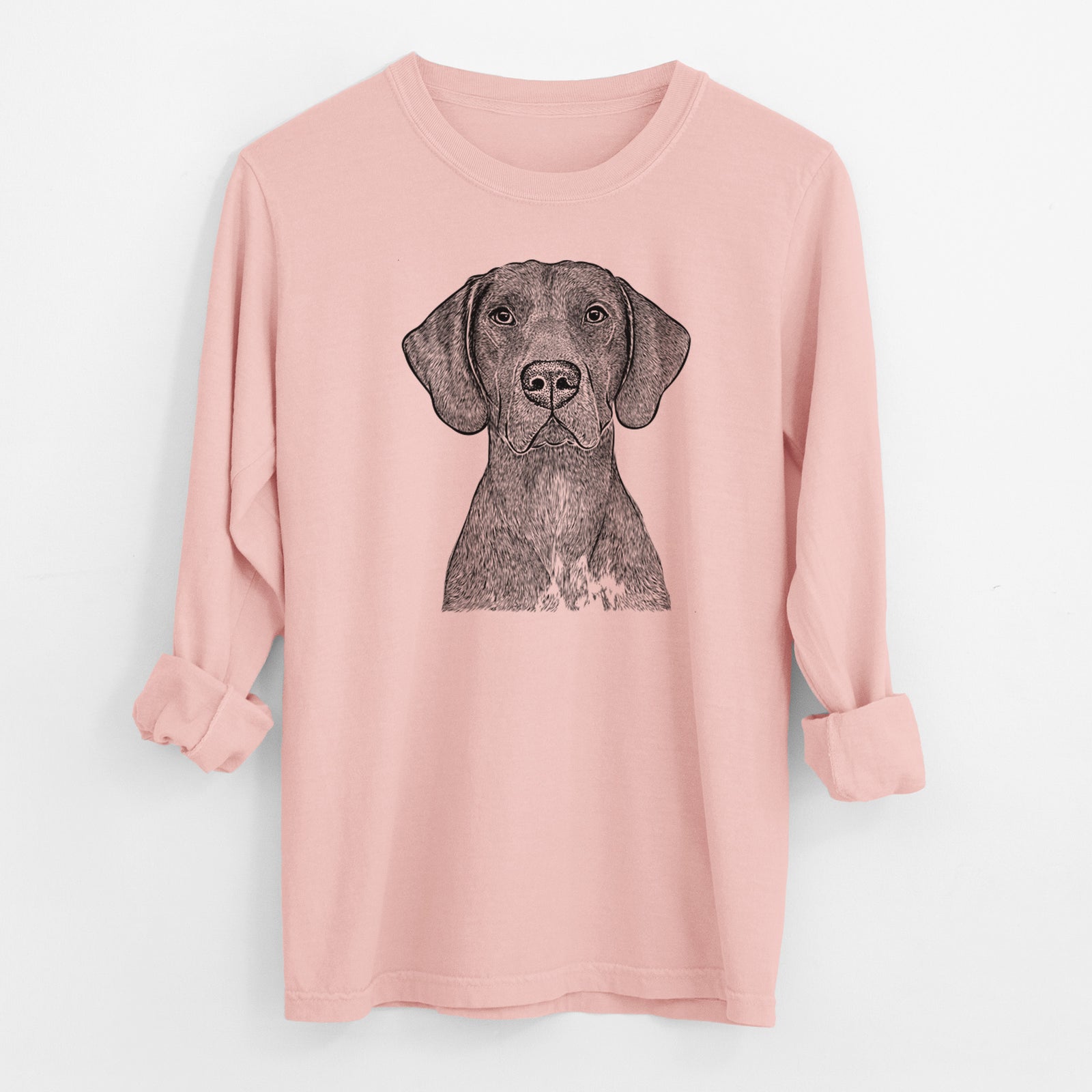 Bare Lucifer the German Shorthaired Pointer - Men's Heavyweight 100% Cotton Long Sleeve