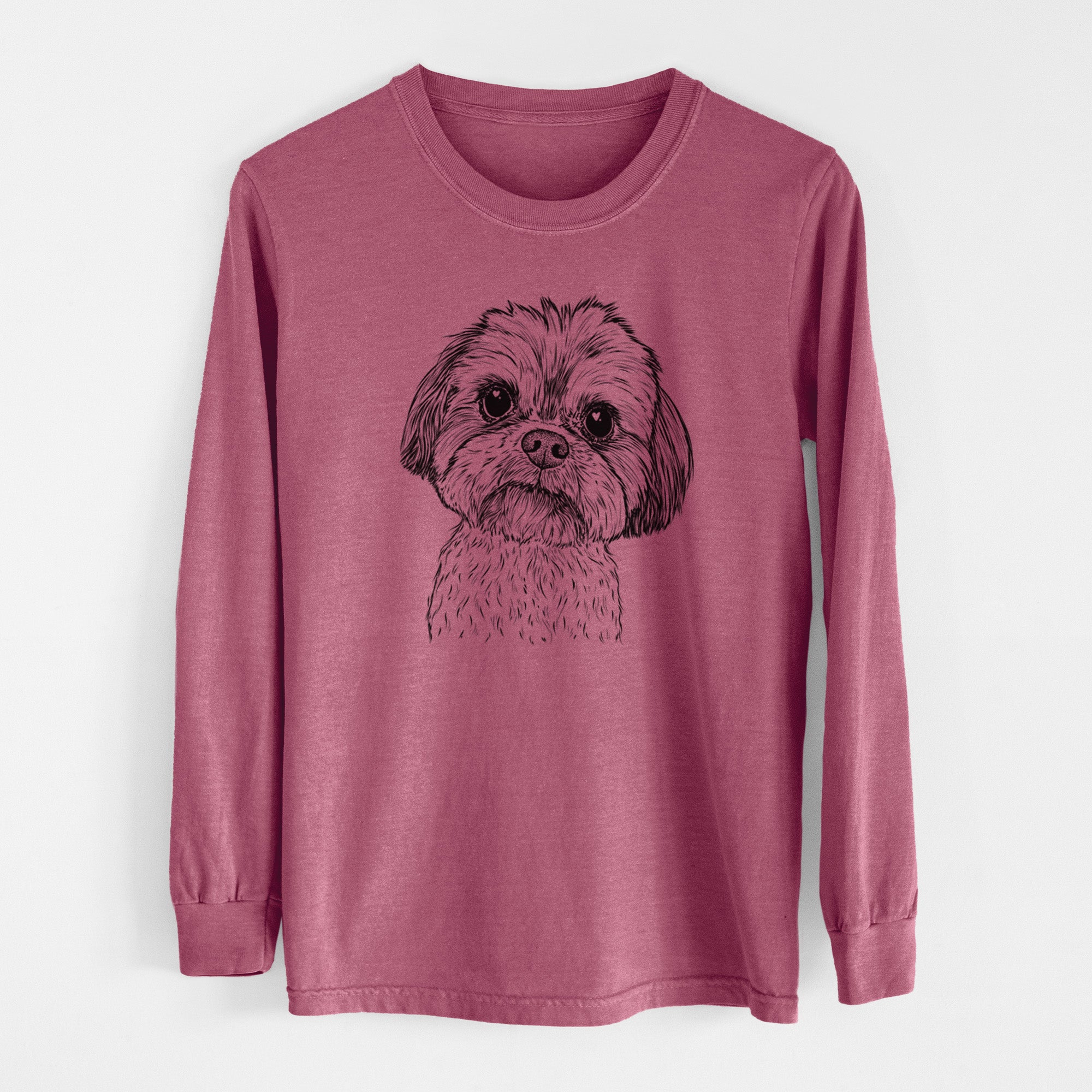 Bare Lucy the Shorkie - Men's Heavyweight 100% Cotton Long Sleeve