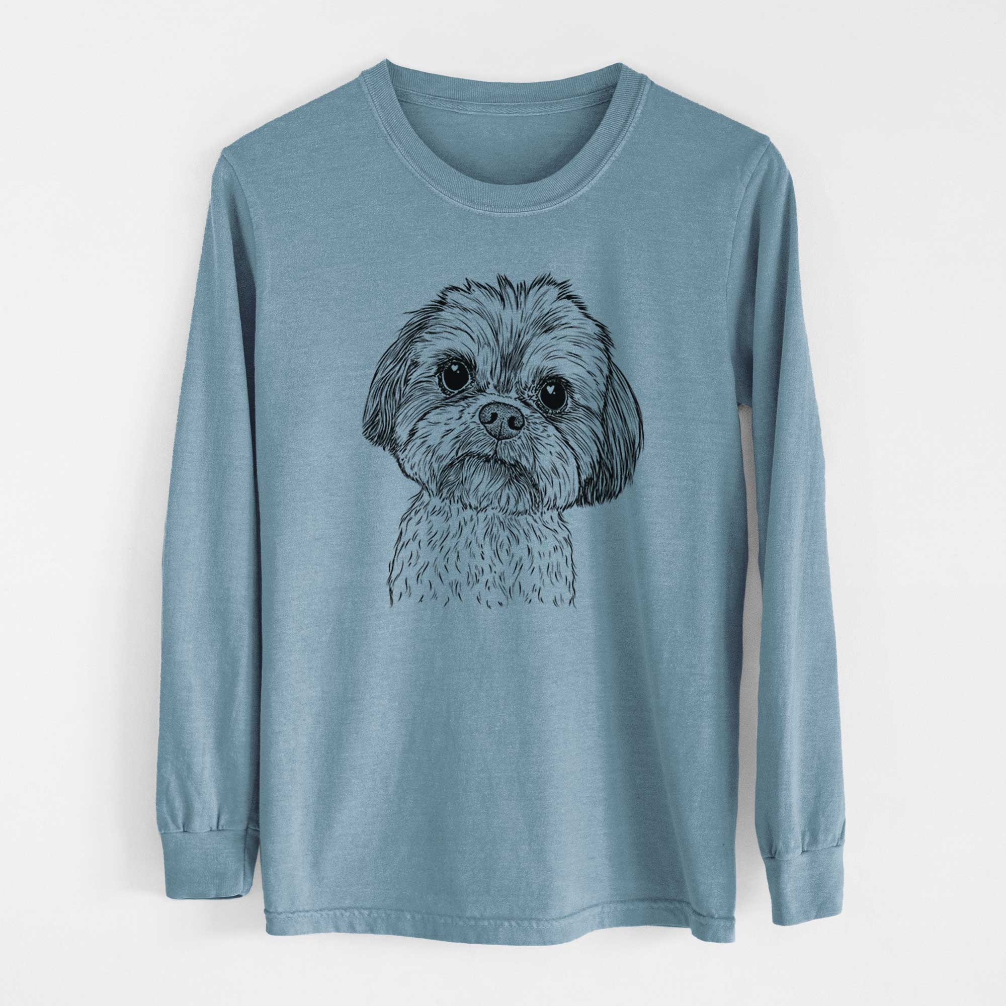 Bare Lucy the Shorkie - Men's Heavyweight 100% Cotton Long Sleeve