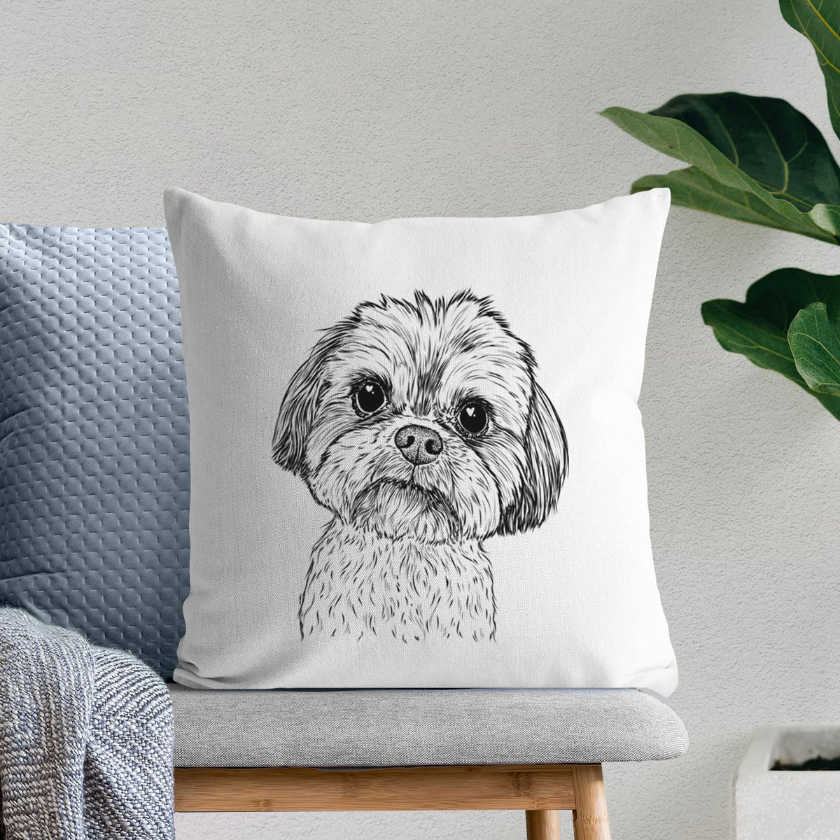 Lucy the Shorkie - Throw Pillow Cover
