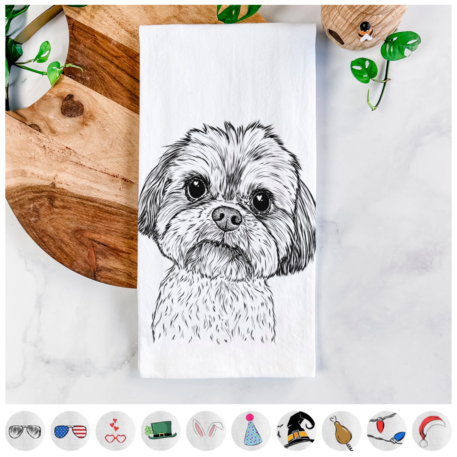 Lucy the Shorkie Tea Towel