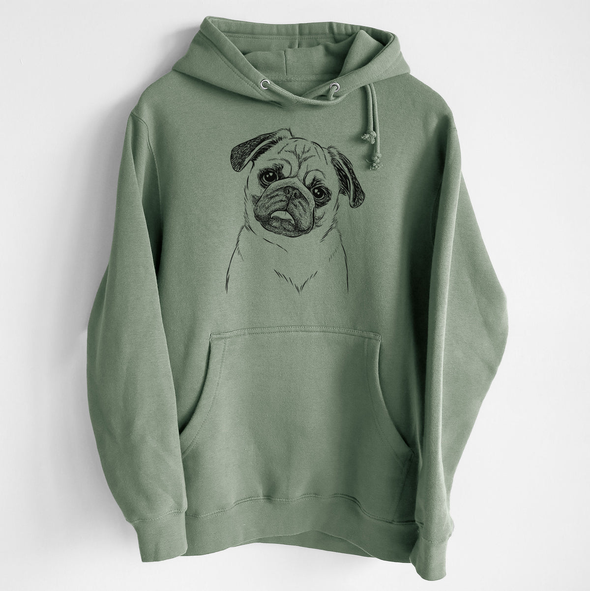 Macy the Pug- Heavyweight Fleece Hoodie