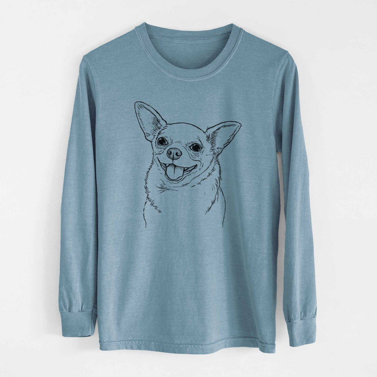 Bare Maddison Pearl the Chihuahua - Men's Heavyweight 100% Cotton Long Sleeve