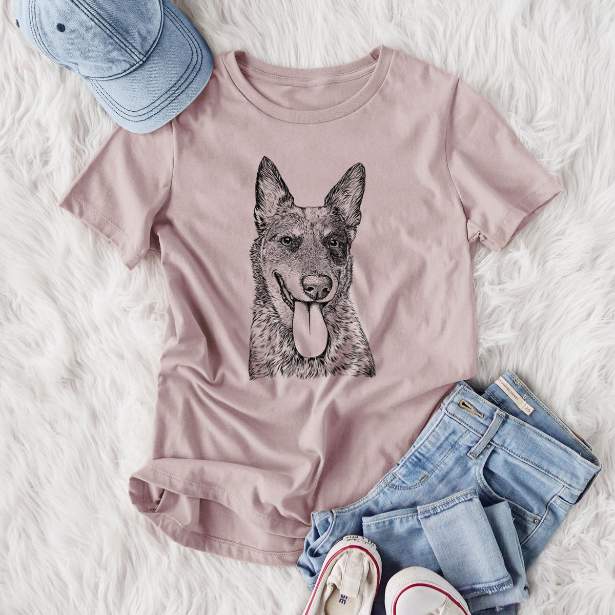 Bare Madison the Blue Heeler - Women's Lightweight Relaxed Fit 100% Cotton Crewneck