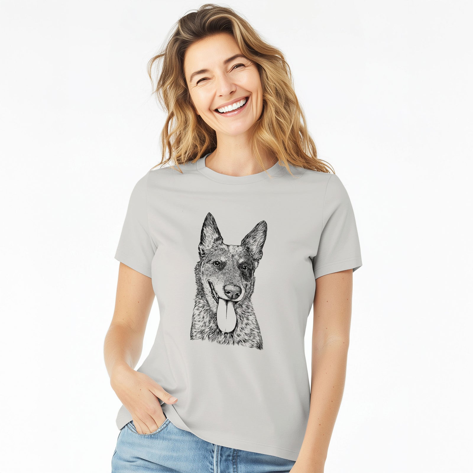 Bare Madison the Blue Heeler - Women's Lightweight Relaxed Fit 100% Cotton Crewneck