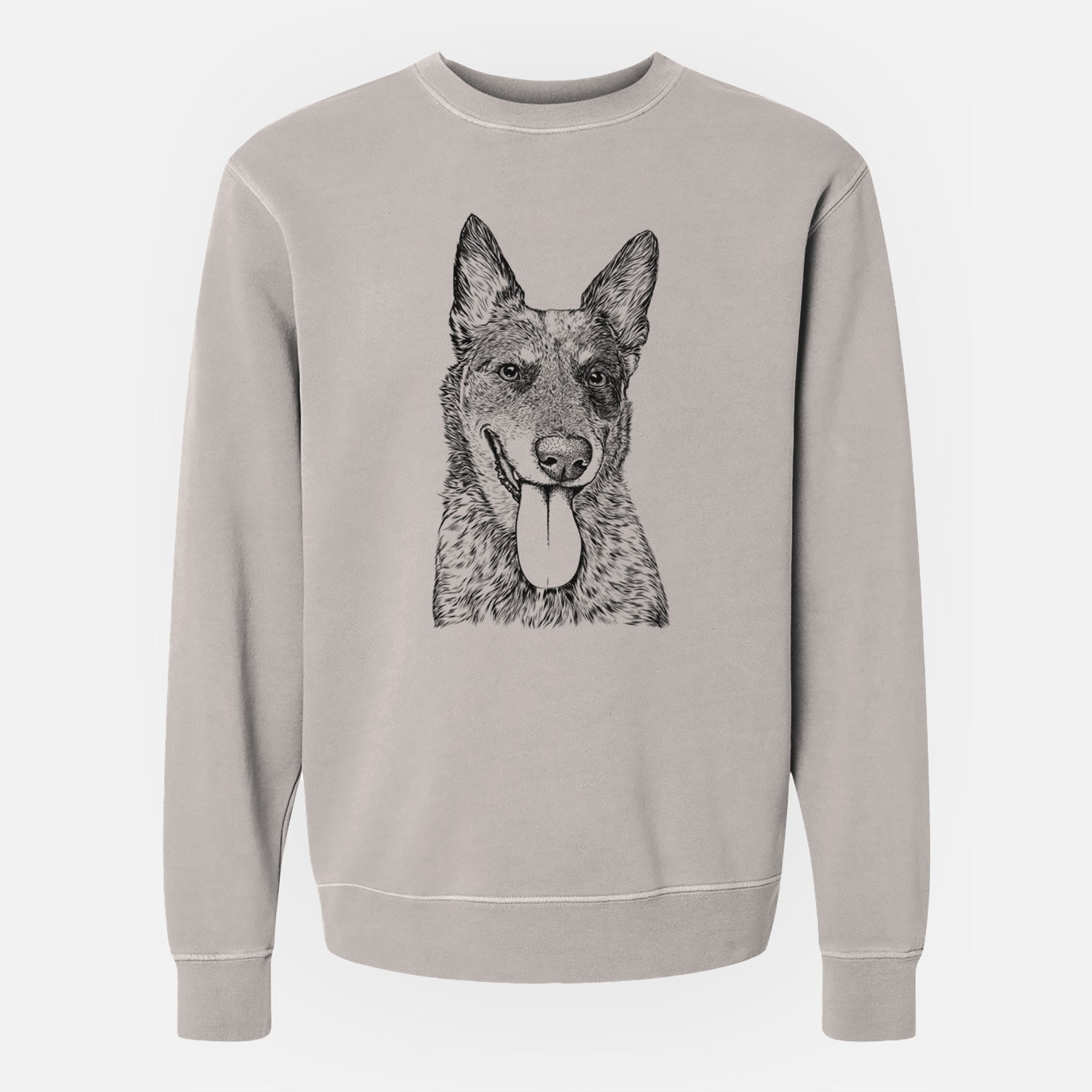 Bare Madison the Blue Heeler - Unisex Pigment Dyed Crew Sweatshirt