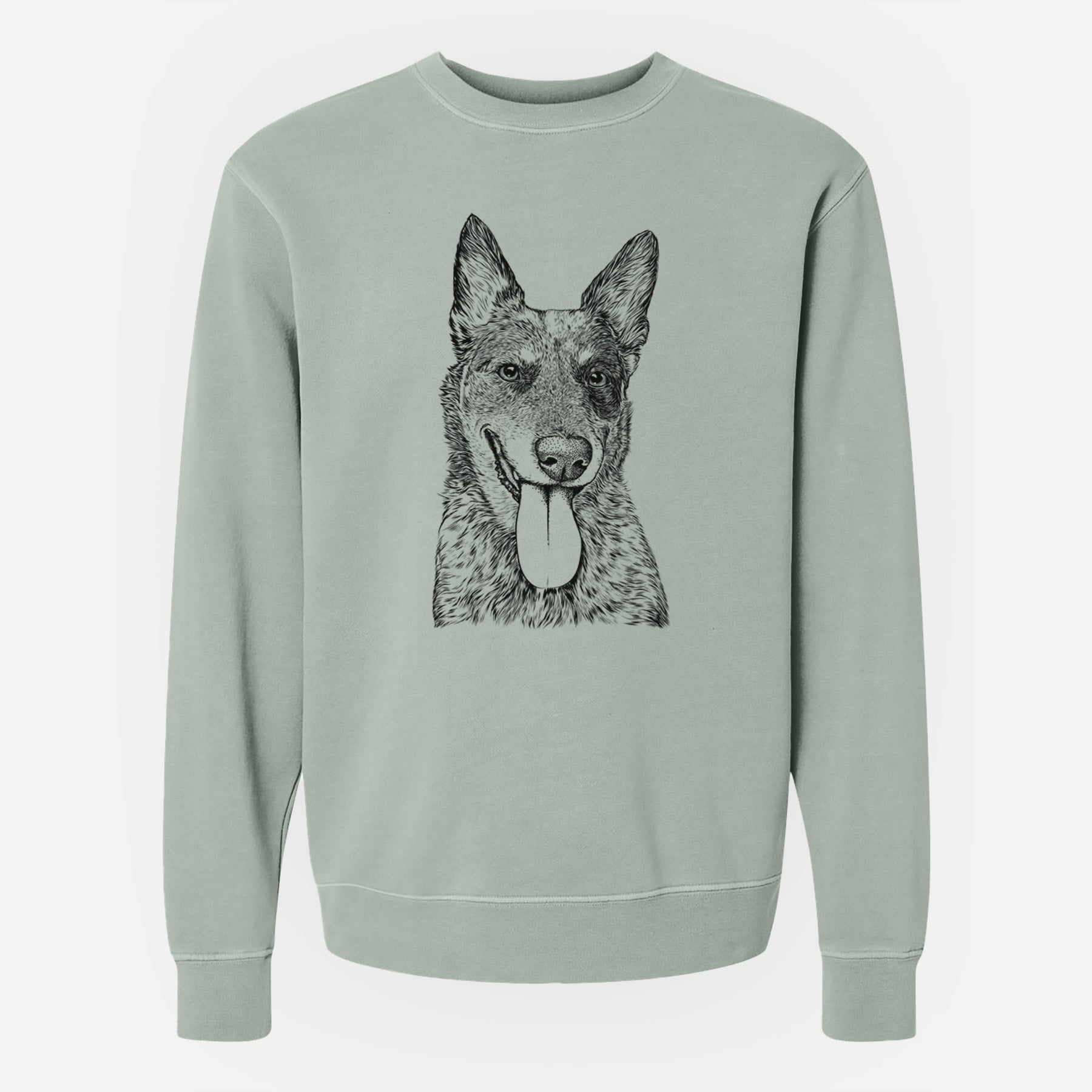 Bare Madison the Blue Heeler - Unisex Pigment Dyed Crew Sweatshirt