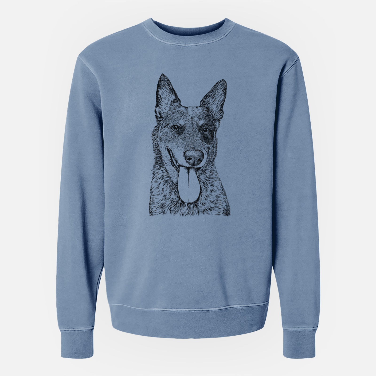 Bare Madison the Blue Heeler - Unisex Pigment Dyed Crew Sweatshirt