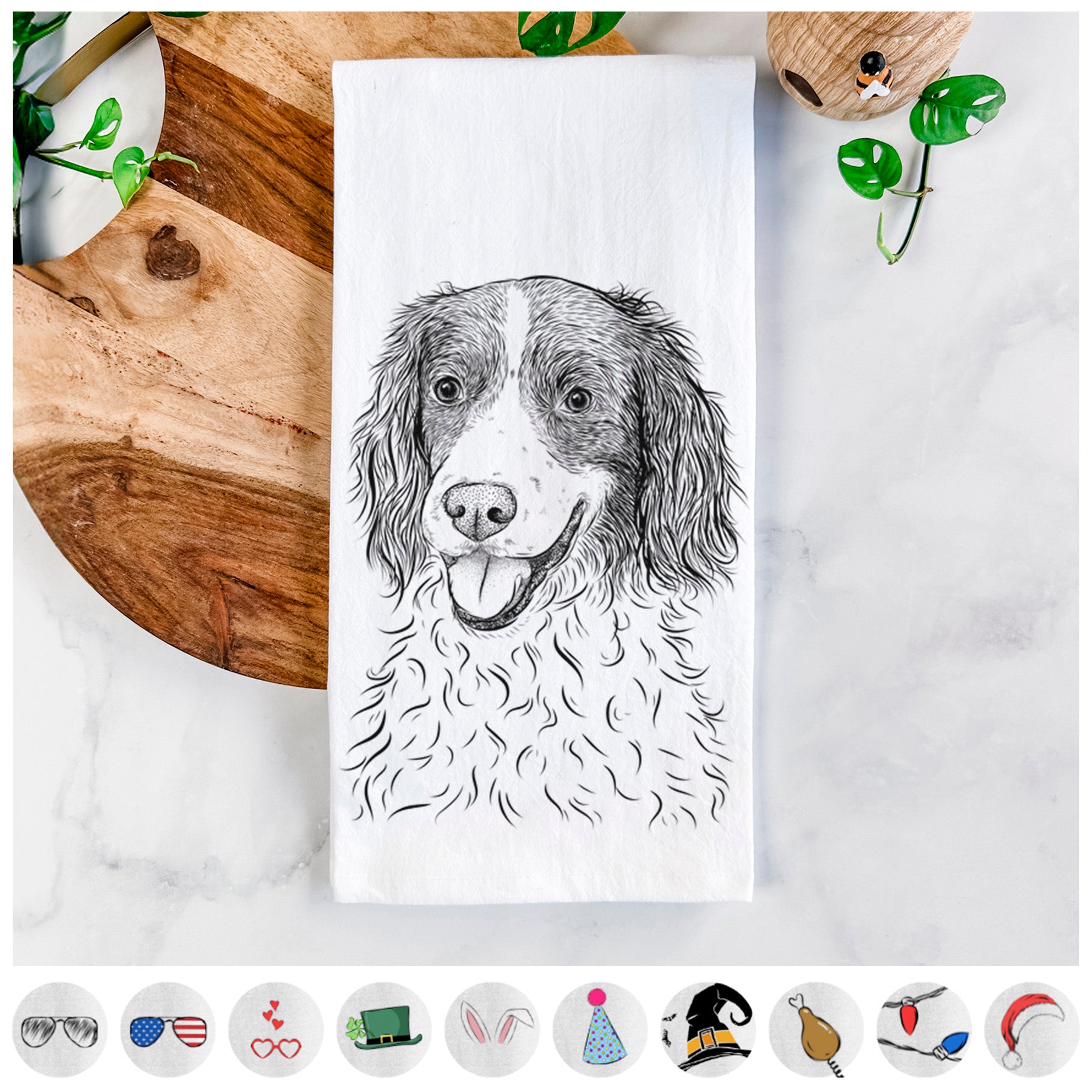 Maggie the Springer Spaniel Tea Towel