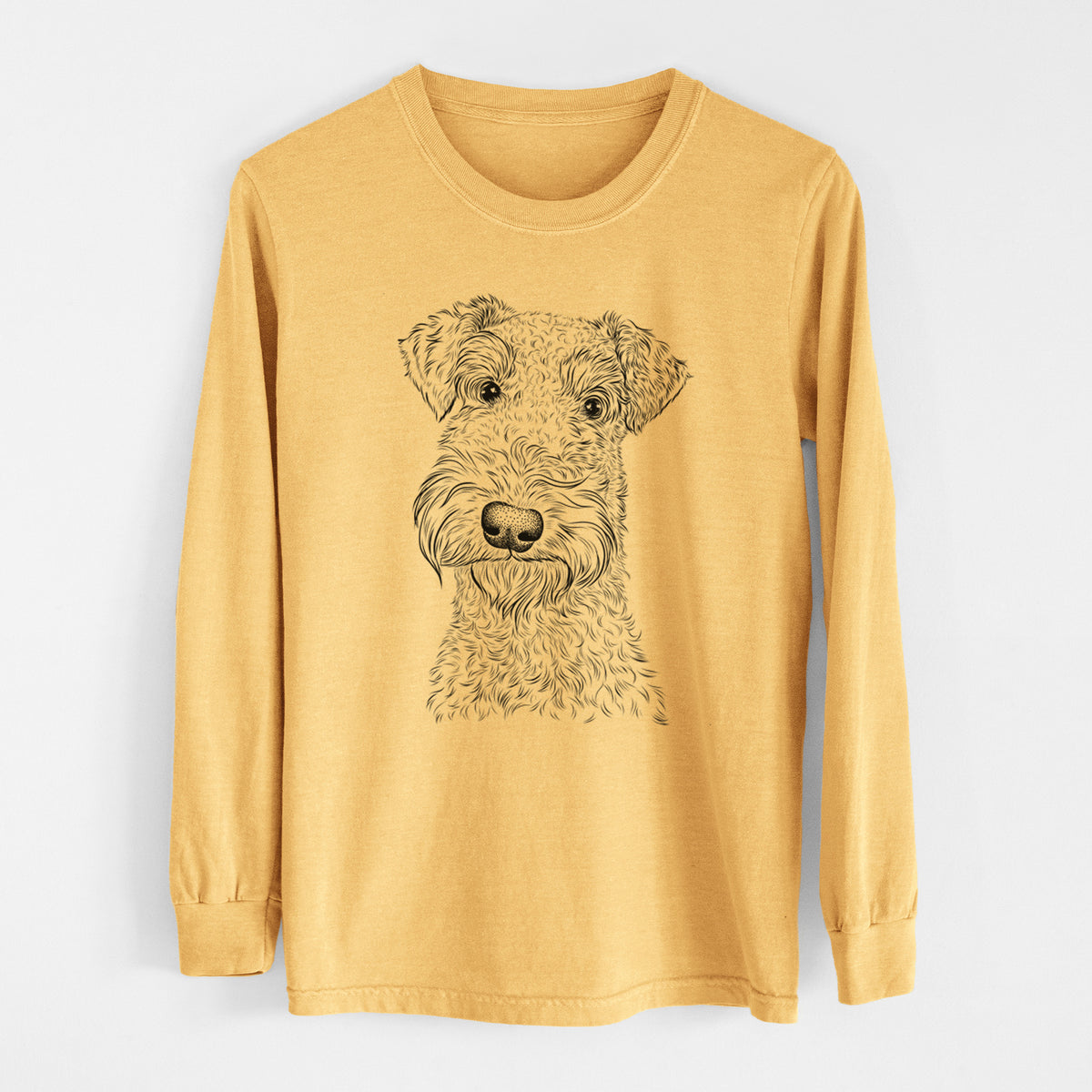 Bare Roc Haven Maggie May the Airedale Terrier - Heavyweight 100% Cotton Long Sleeve