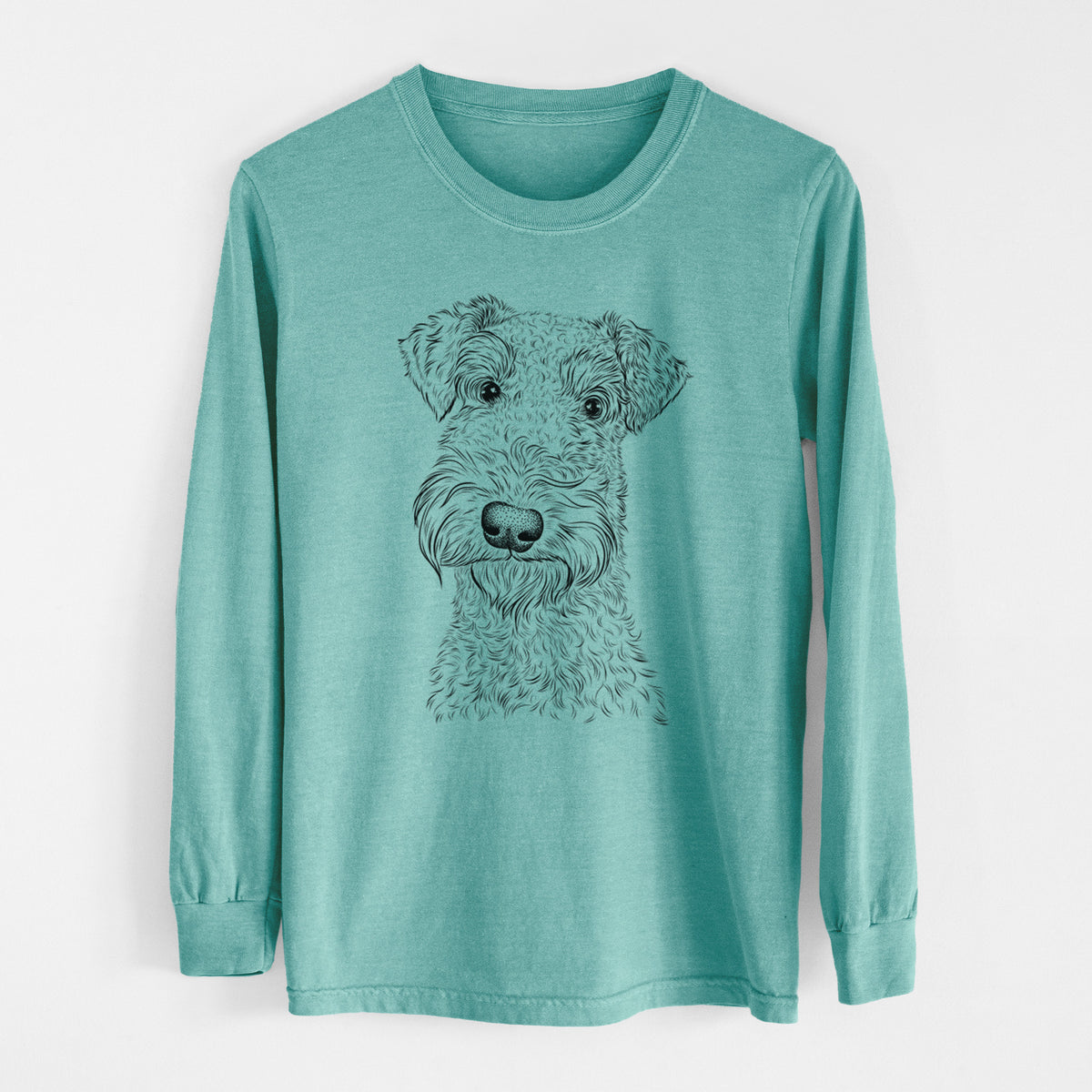 Bare Roc Haven Maggie May the Airedale Terrier - Heavyweight 100% Cotton Long Sleeve