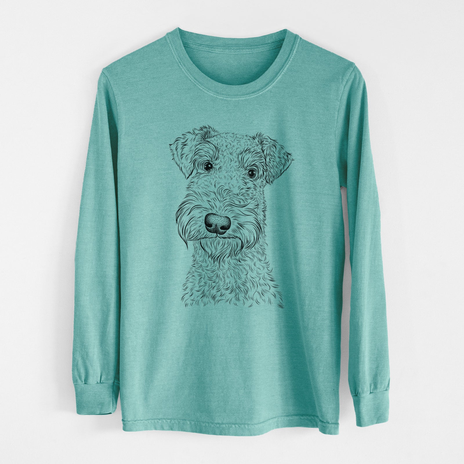 Bare Roc Haven Maggie May the Airedale Terrier - Heavyweight 100% Cotton Long Sleeve