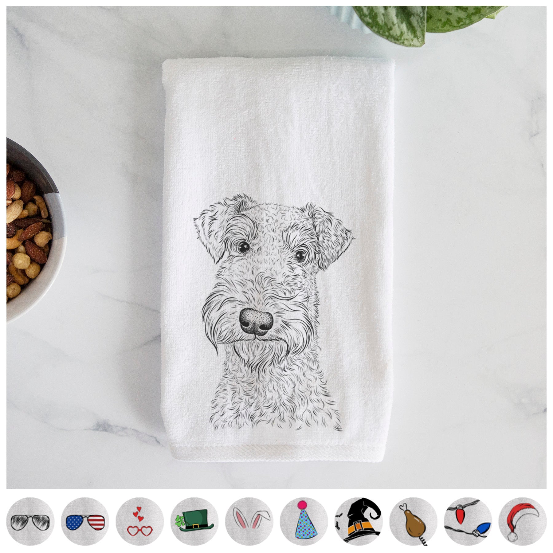 Roc Haven Maggie May the Airedale Terrier Decorative Hand Towel