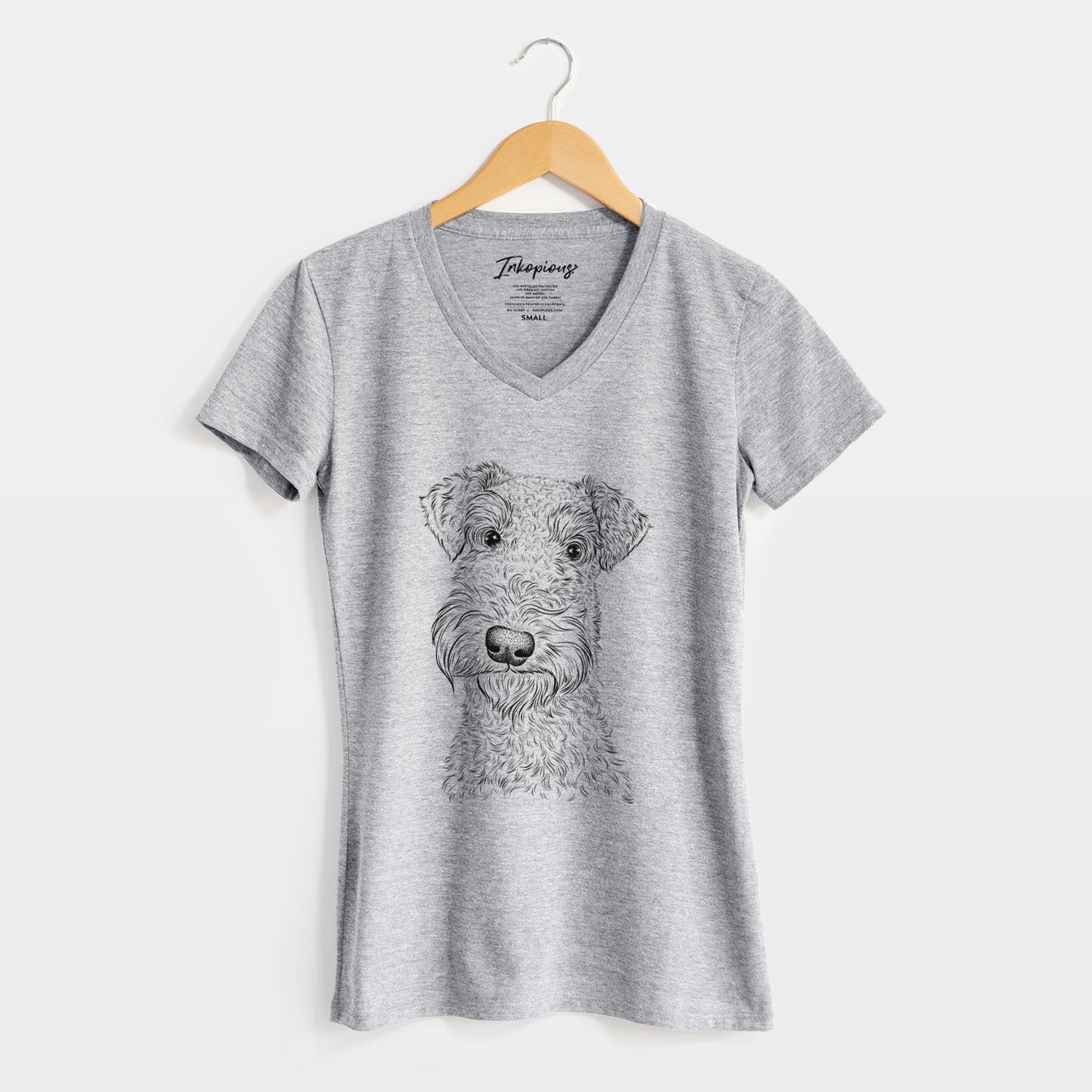 Bare Roc Haven Maggie May the Airedale Terrier - Women's V-neck Shirt