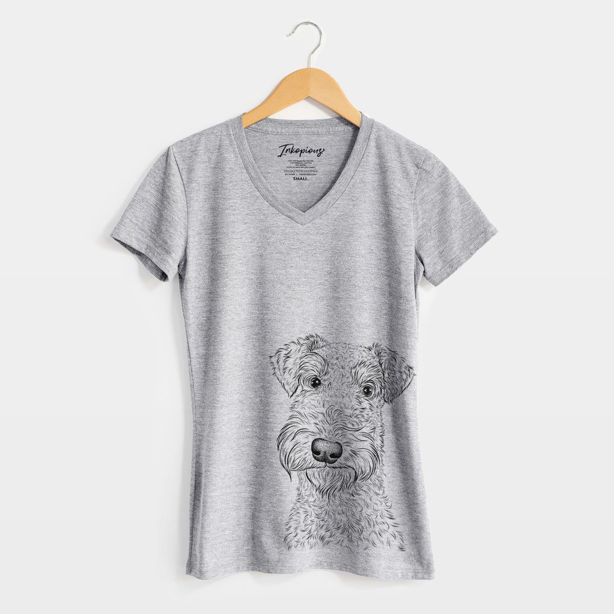 Bare Roc Haven Maggie May the Airedale Terrier - Women's V-neck Shirt