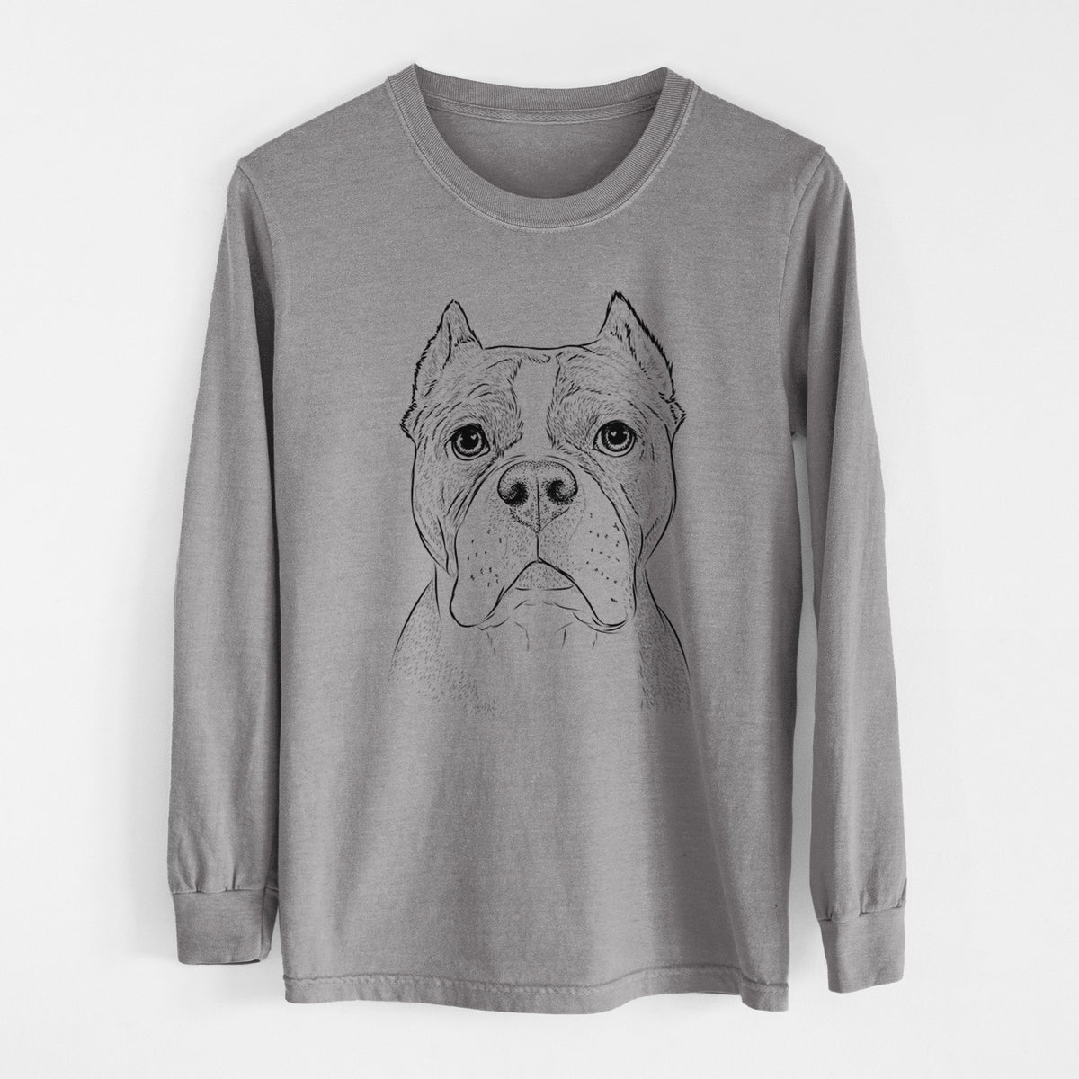Bare Maggie the American Bulldog - Heavyweight 100% Cotton Long Sleeve