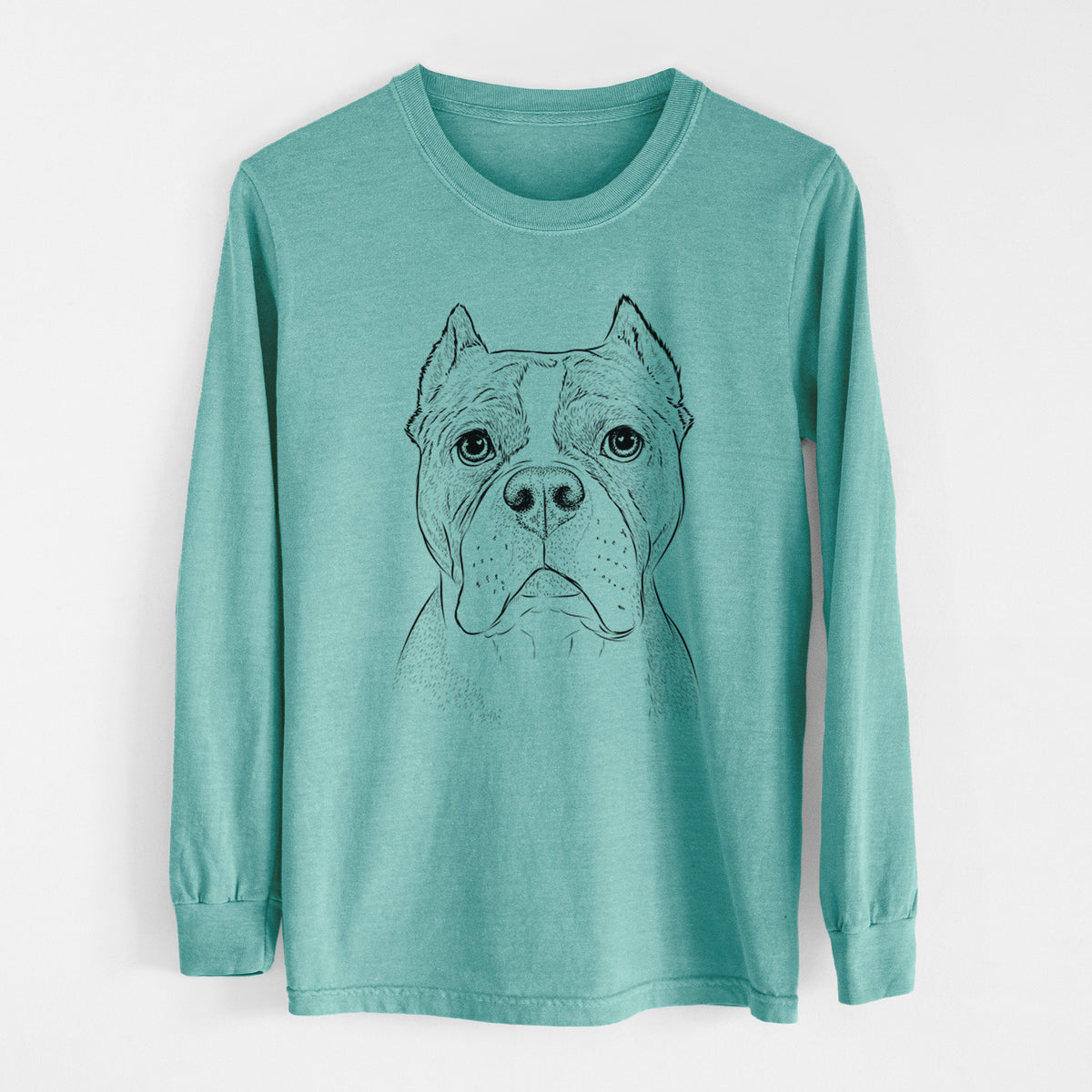 Bare Maggie the American Bulldog - Heavyweight 100% Cotton Long Sleeve