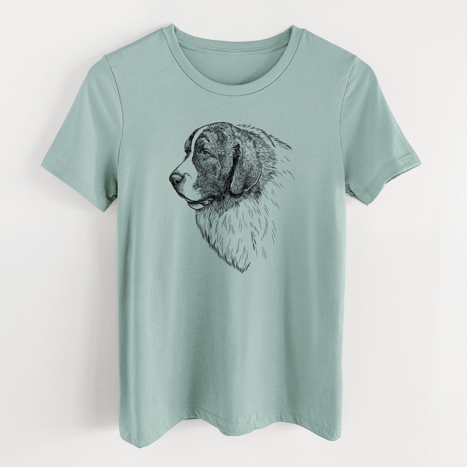 Bare Magnus the Pyrenean Mastiff - Women's Lightweight Relaxed Fit 100% Cotton Crewneck