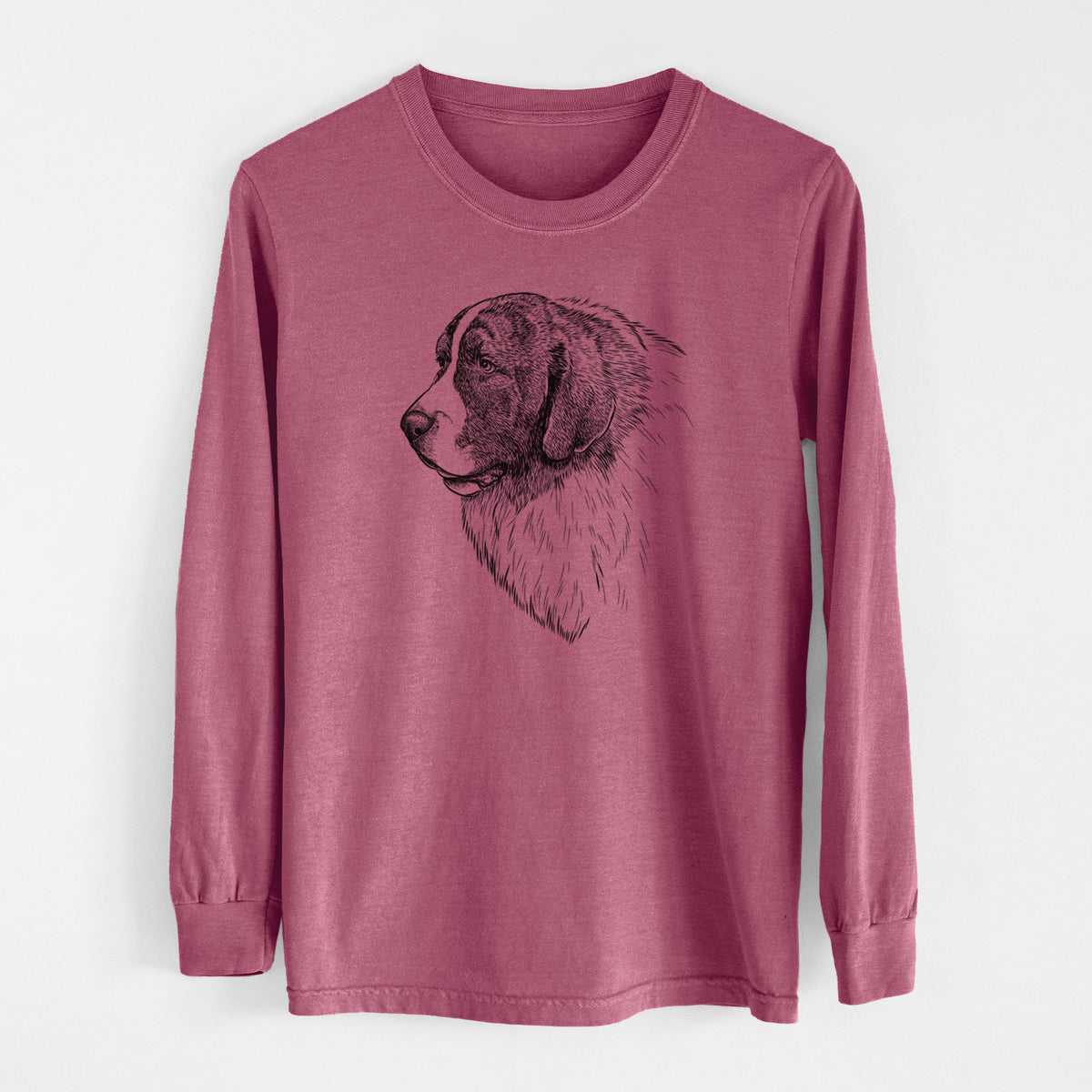 Bare Magnus the Pyrenean Mastiff - Men's Heavyweight 100% Cotton Long Sleeve