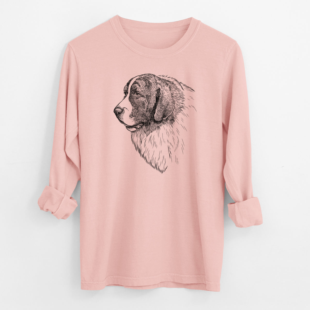 Bare Magnus the Pyrenean Mastiff - Men's Heavyweight 100% Cotton Long Sleeve