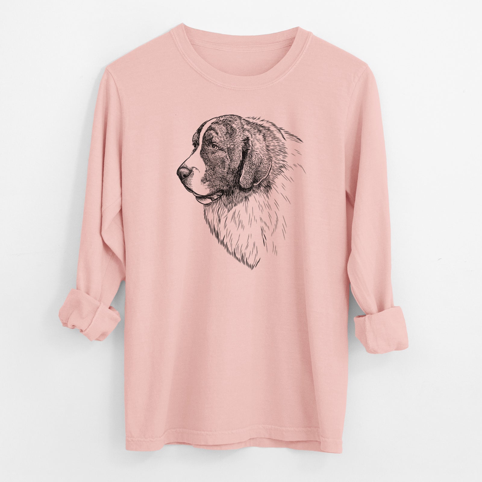 Bare Magnus the Pyrenean Mastiff - Men's Heavyweight 100% Cotton Long Sleeve