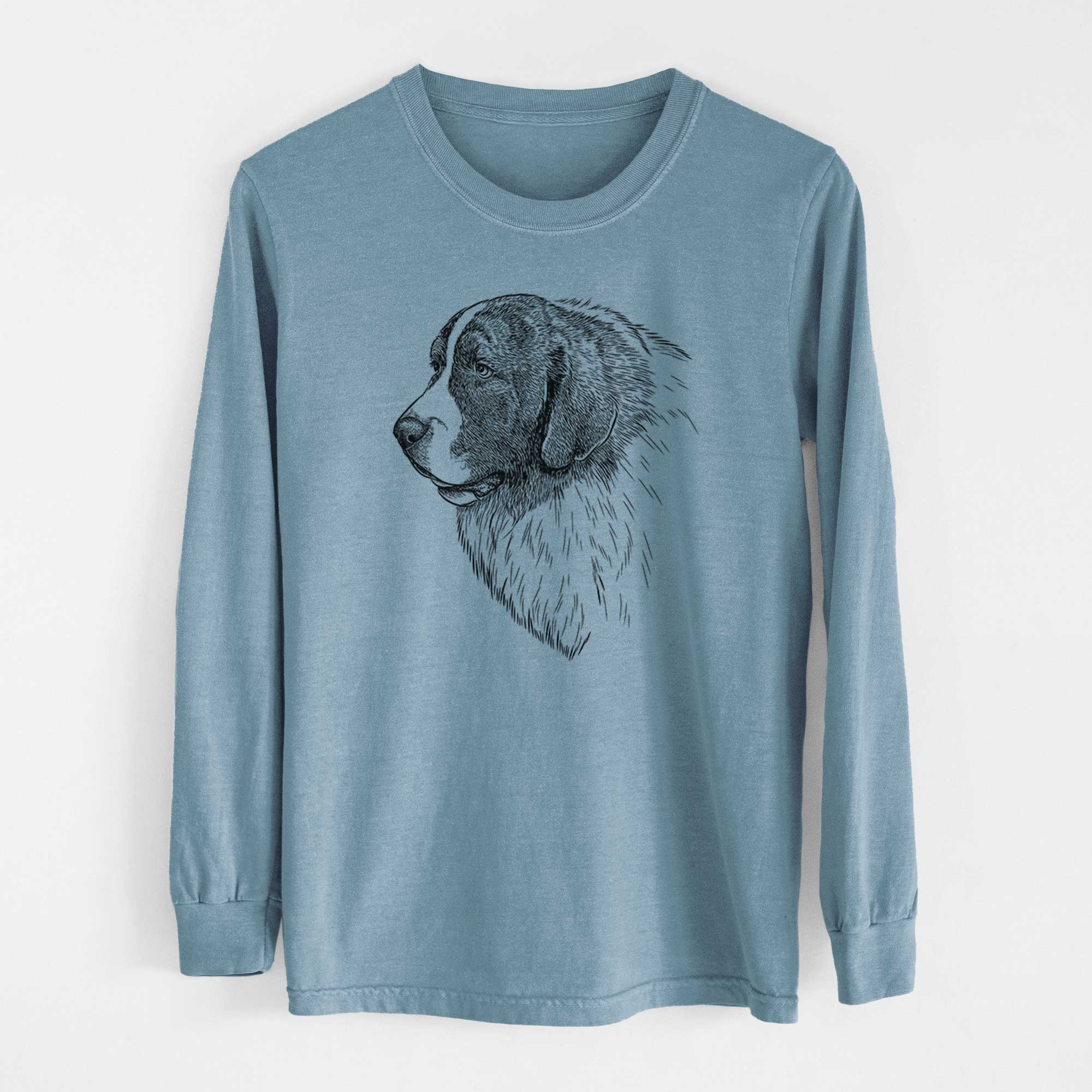 Bare Magnus the Pyrenean Mastiff - Men's Heavyweight 100% Cotton Long Sleeve