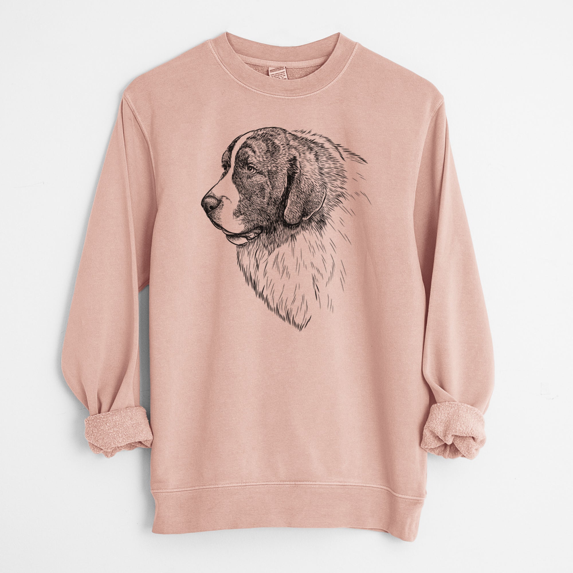 Bare Magnus the Pyrenean Mastiff - Unisex Pigment Dyed Crew Sweatshirt