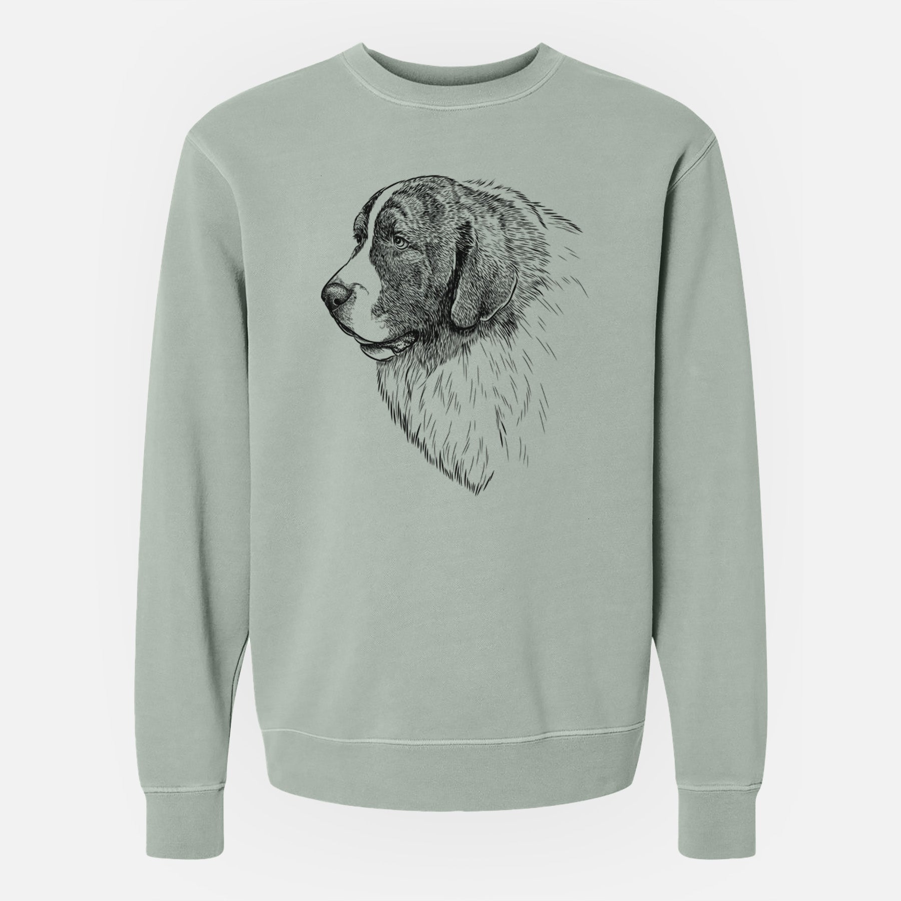 Bare Magnus the Pyrenean Mastiff - Unisex Pigment Dyed Crew Sweatshirt