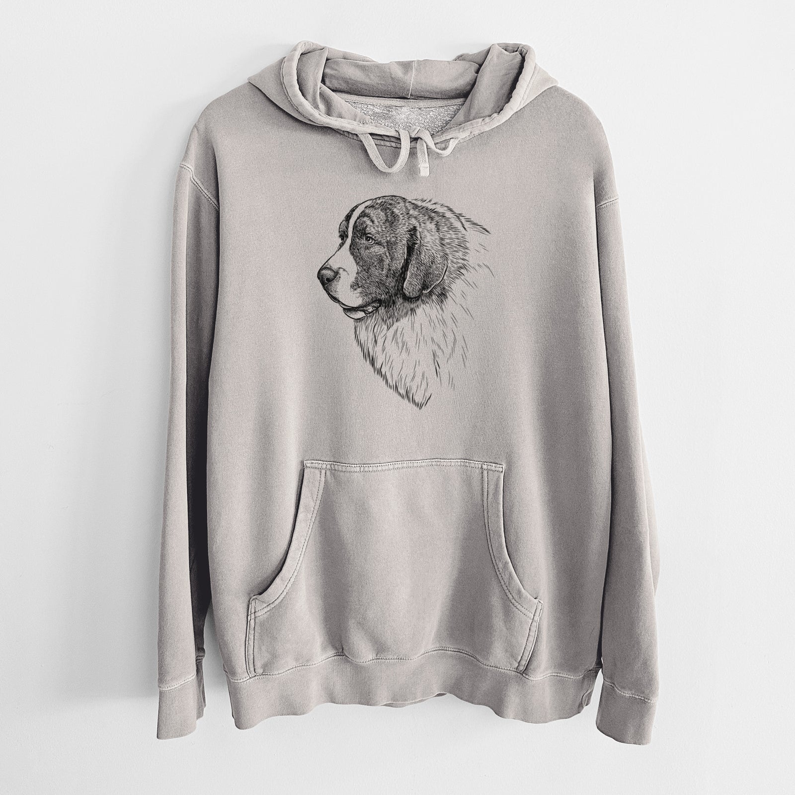 Bare Magnus the Pyrenean Mastiff - Unisex Pigment Dyed Hoodie