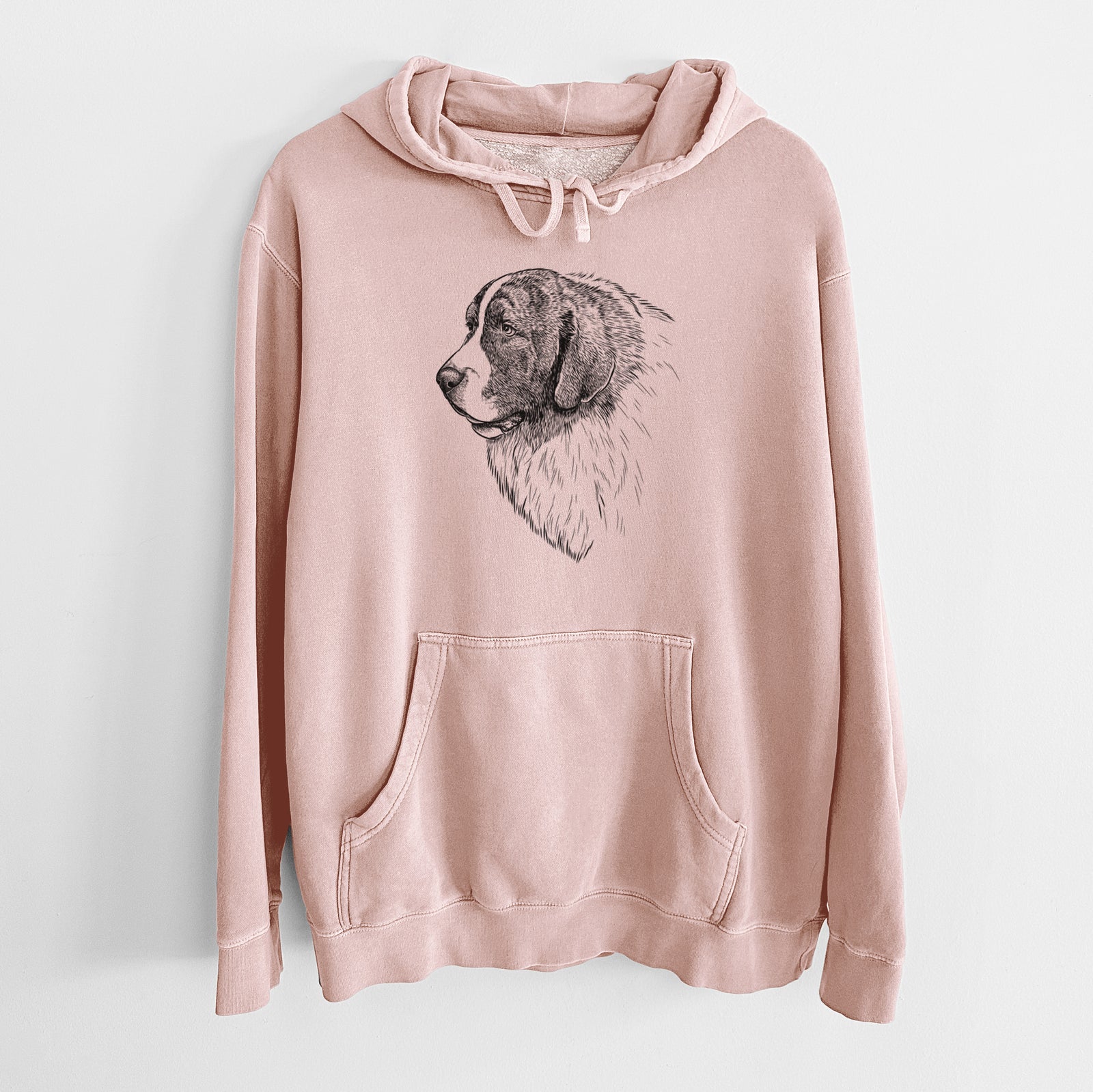 Bare Magnus the Pyrenean Mastiff - Unisex Pigment Dyed Hoodie