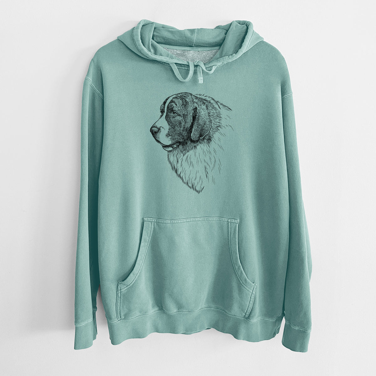 Bare Magnus the Pyrenean Mastiff - Unisex Pigment Dyed Hoodie