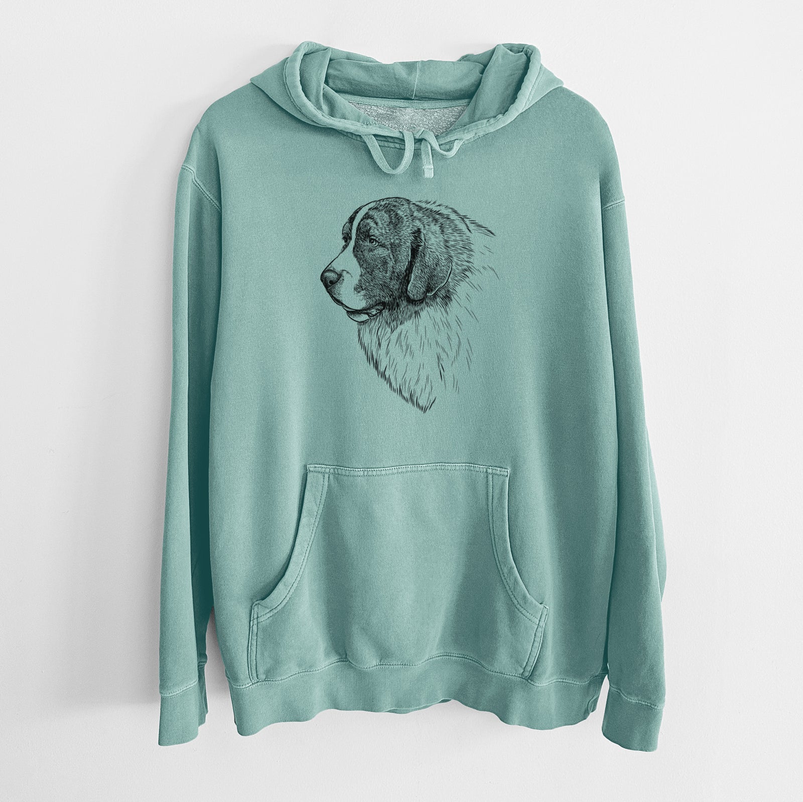 Bare Magnus the Pyrenean Mastiff - Unisex Pigment Dyed Hoodie