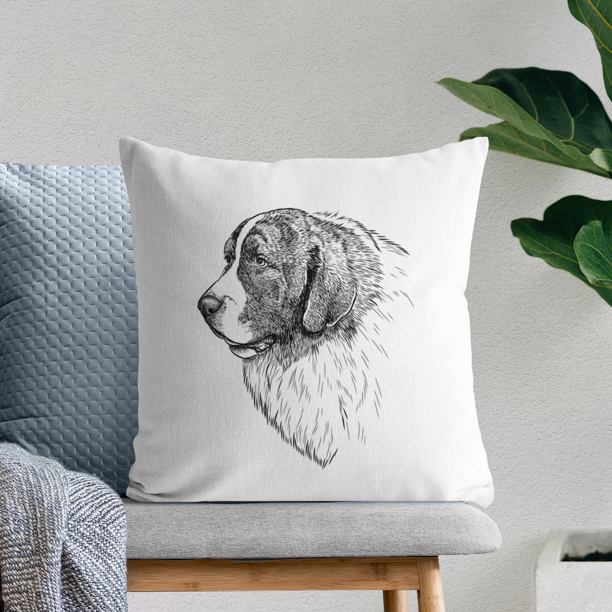 Magnus the Pyrenean Mastiff - Throw Pillow Cover