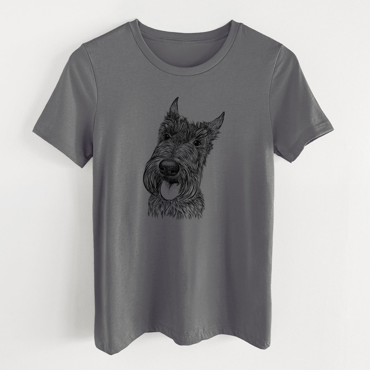 Bare Magnus the Scottish Terrier - Women's Lightweight Relaxed Fit 100% Cotton Crewneck