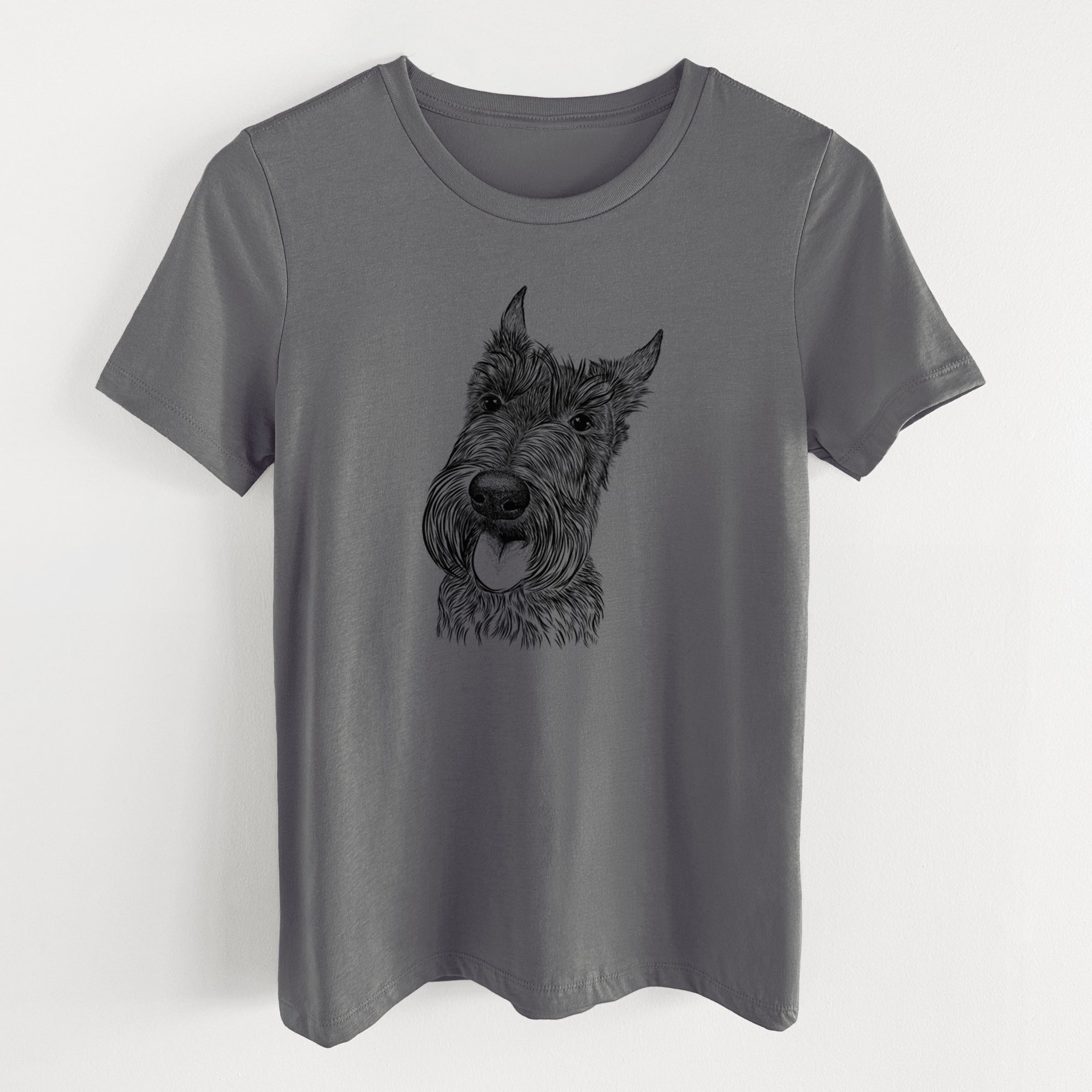 Bare Magnus the Scottish Terrier - Women's Lightweight Relaxed Fit 100% Cotton Crewneck