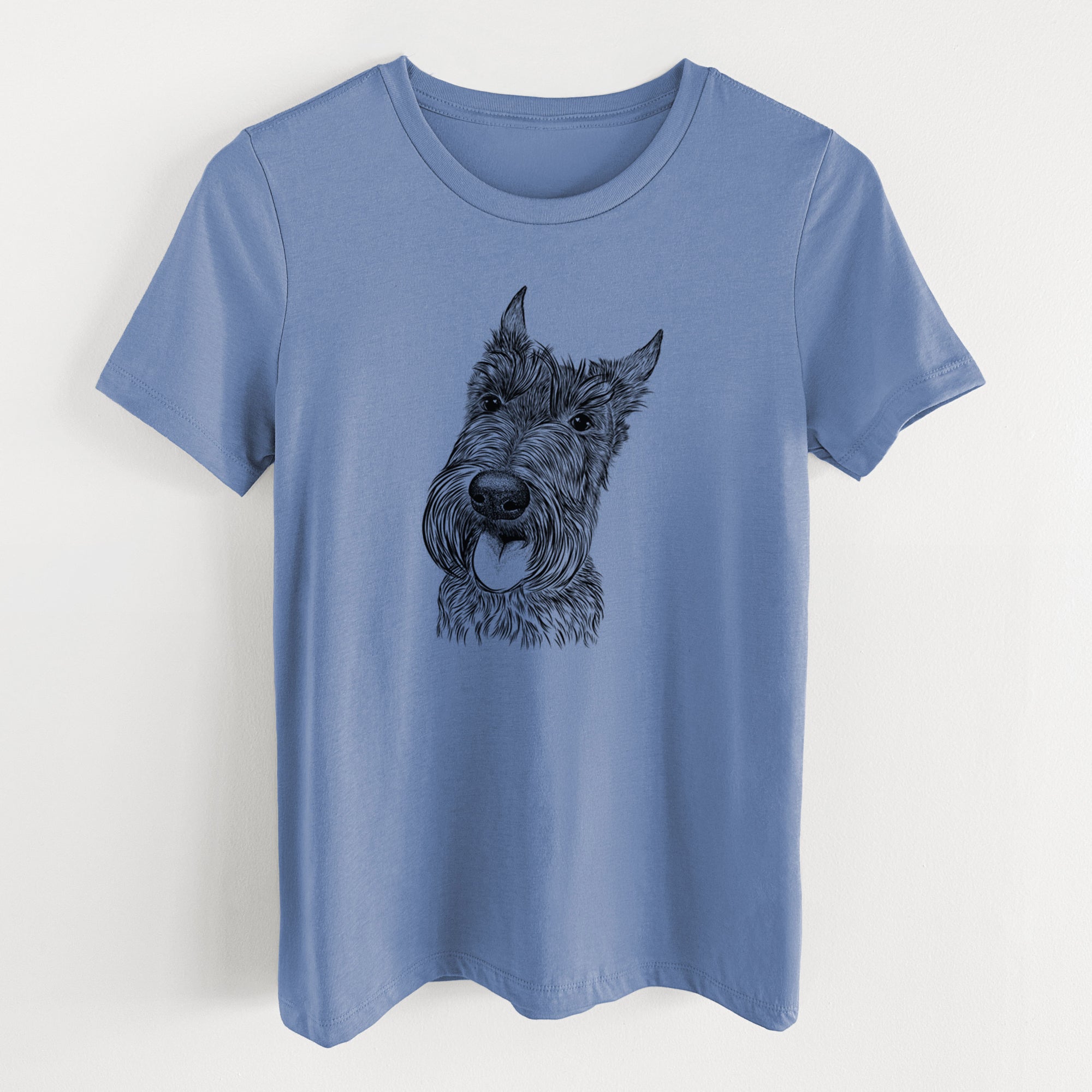 Bare Magnus the Scottish Terrier - Women's Lightweight Relaxed Fit 100% Cotton Crewneck
