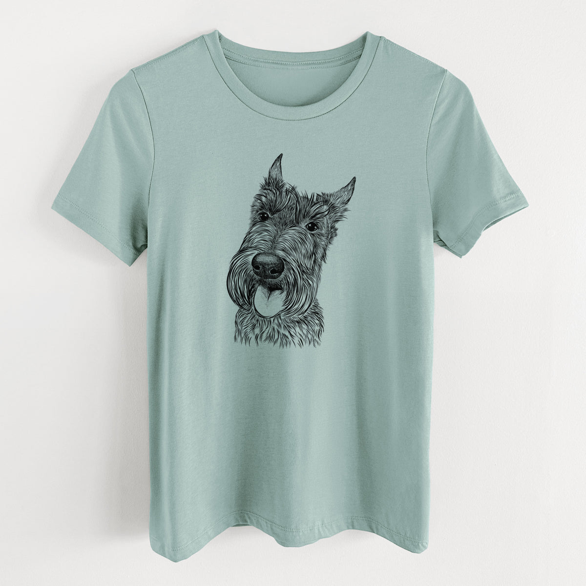 Bare Magnus the Scottish Terrier - Women's Lightweight Relaxed Fit 100% Cotton Crewneck