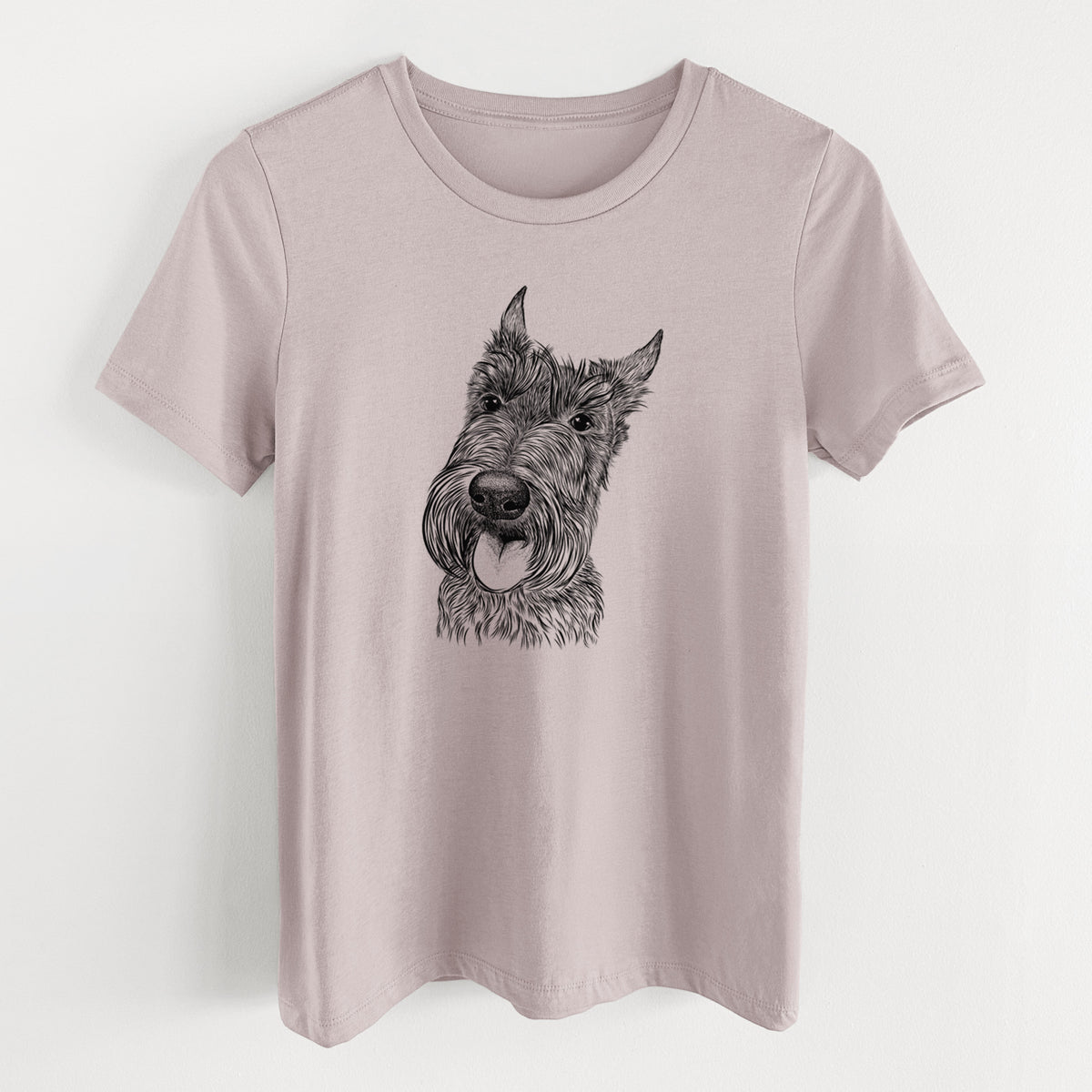 Bare Magnus the Scottish Terrier - Women's Lightweight Relaxed Fit 100% Cotton Crewneck