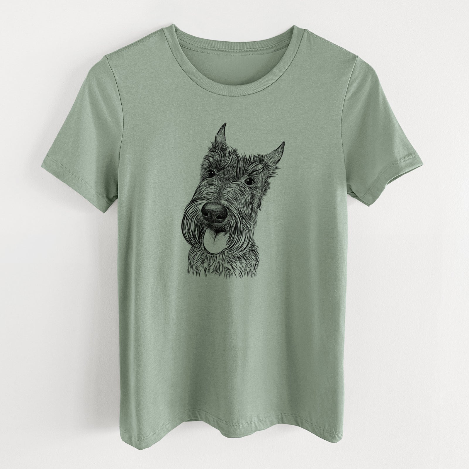 Bare Magnus the Scottish Terrier - Women's Lightweight Relaxed Fit 100% Cotton Crewneck