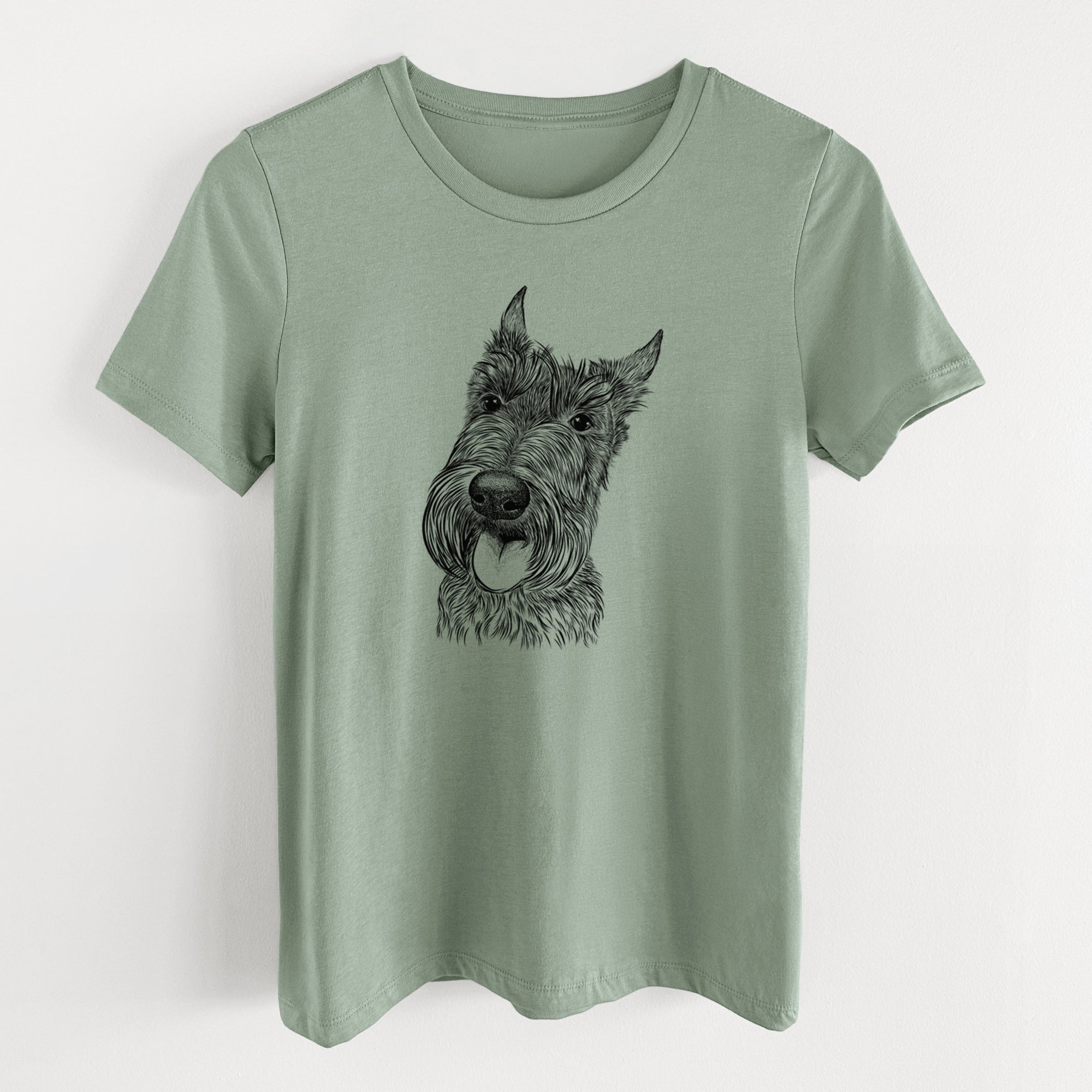 Bare Magnus the Scottish Terrier - Women's Lightweight Relaxed Fit 100% Cotton Crewneck