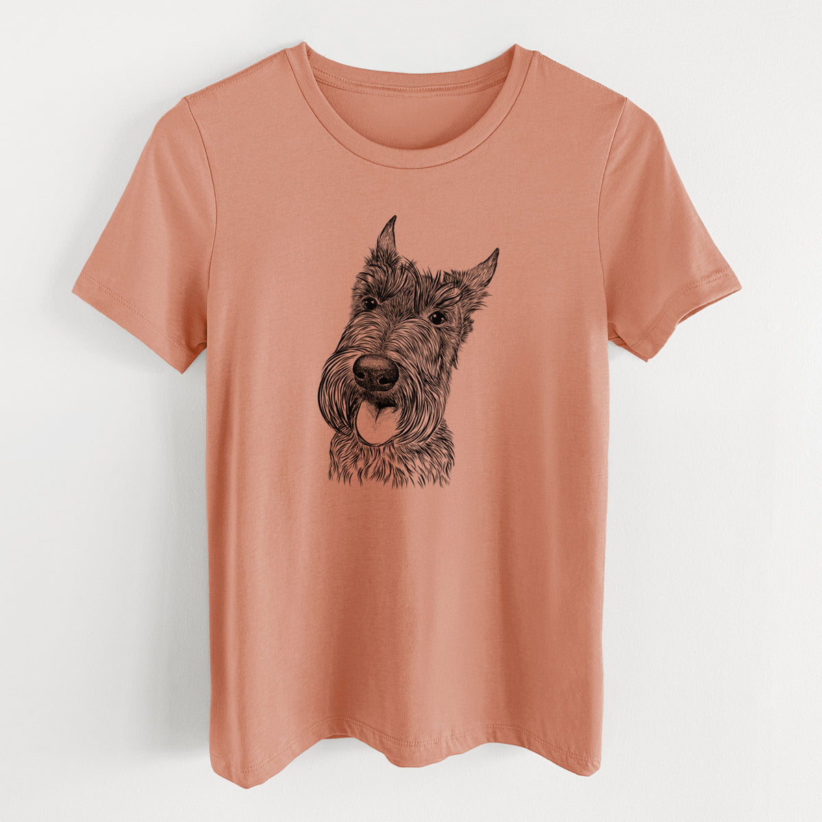 Bare Magnus the Scottish Terrier - Women's Lightweight Relaxed Fit 100% Cotton Crewneck