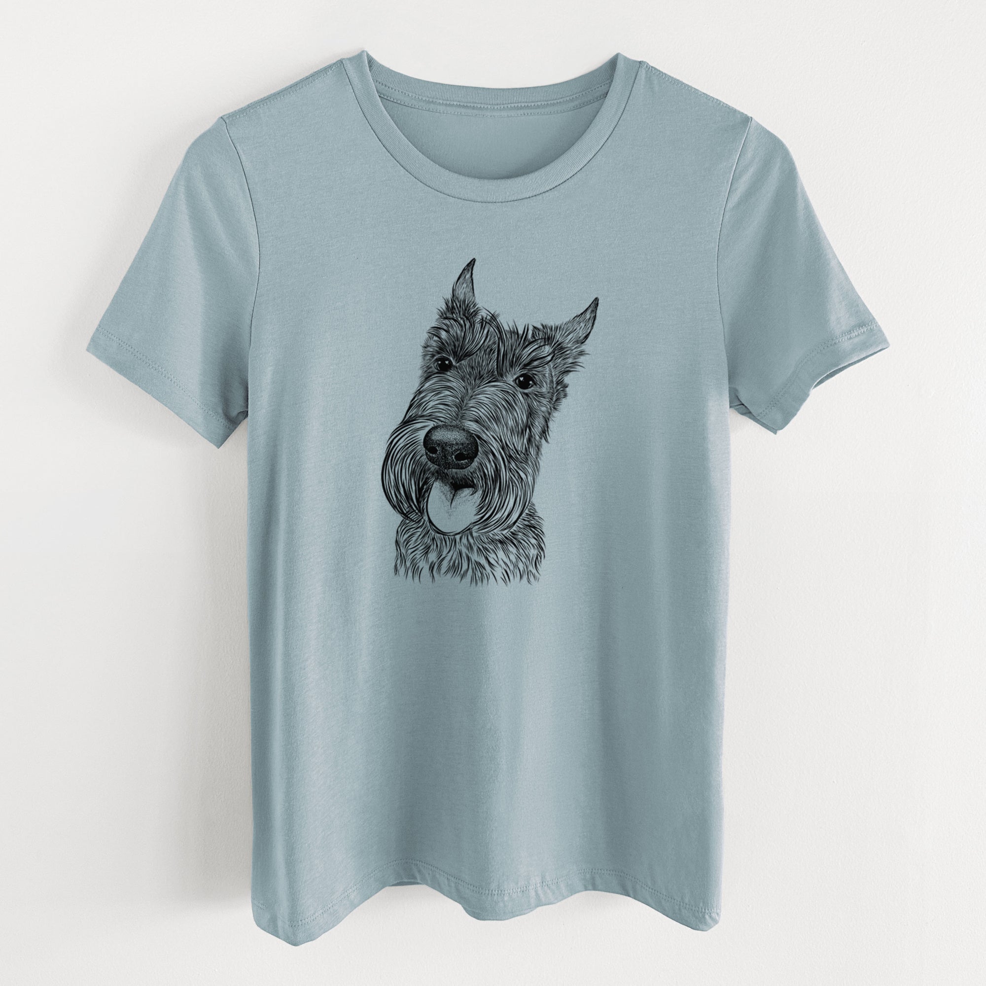 Bare Magnus the Scottish Terrier - Women's Lightweight Relaxed Fit 100% Cotton Crewneck