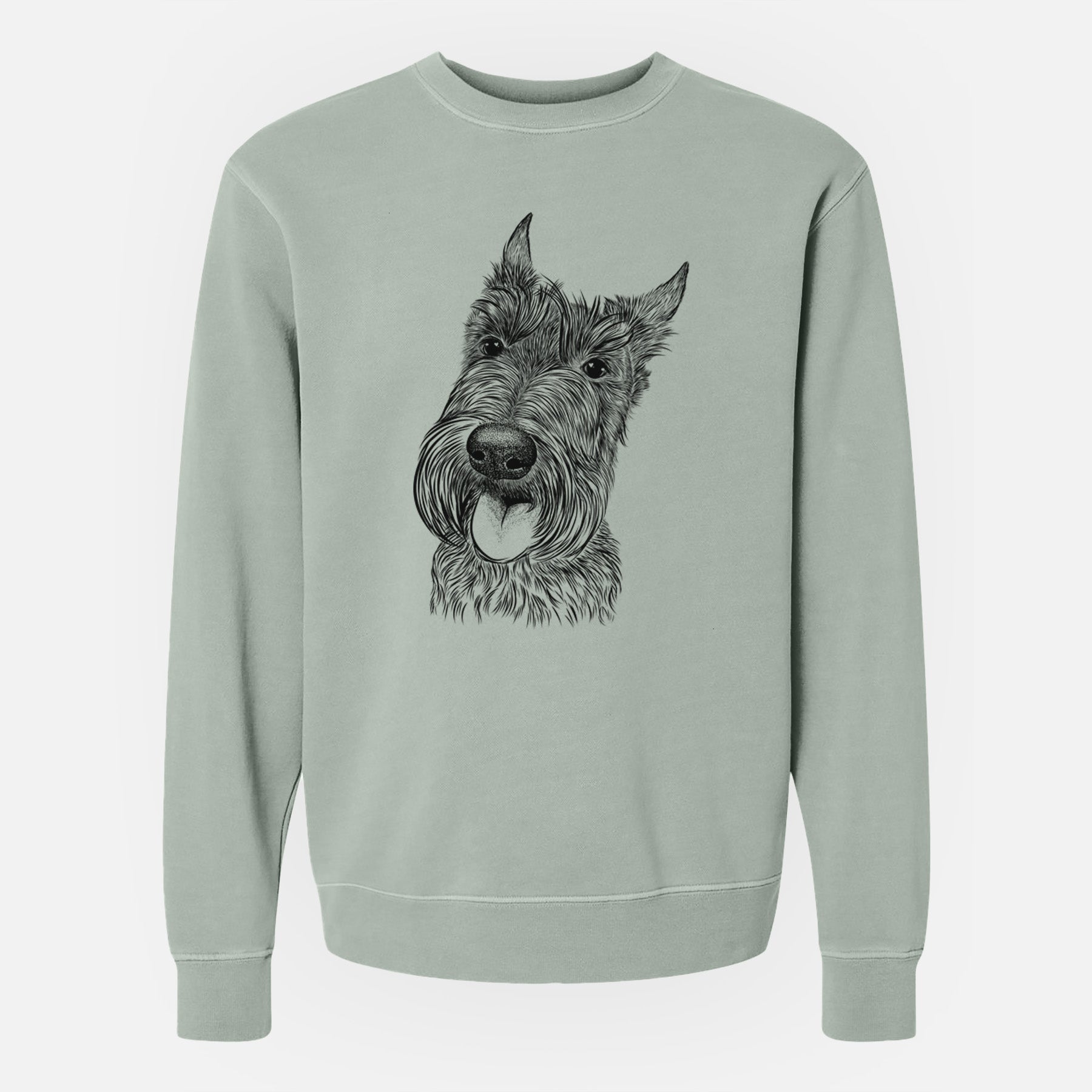 Bare Magnus the Scottish Terrier - Unisex Pigment Dyed Crew Sweatshirt