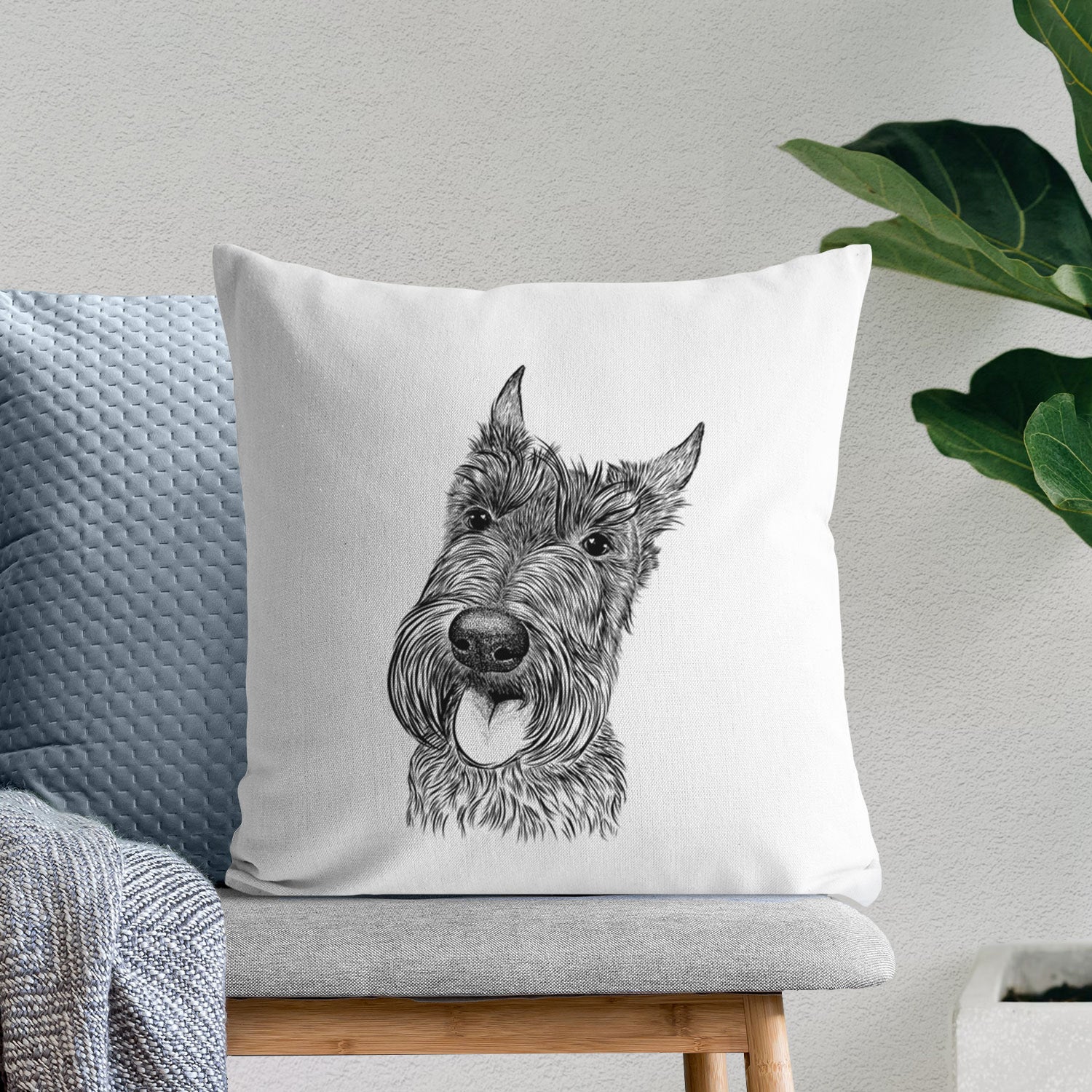 Magnus the Scottish Terrier - Throw Pillow Cover