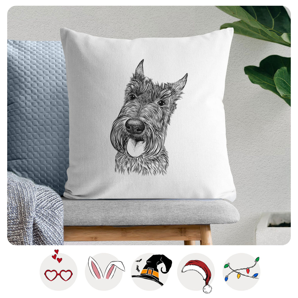 Magnus the Scottish Terrier - Throw Pillow Cover