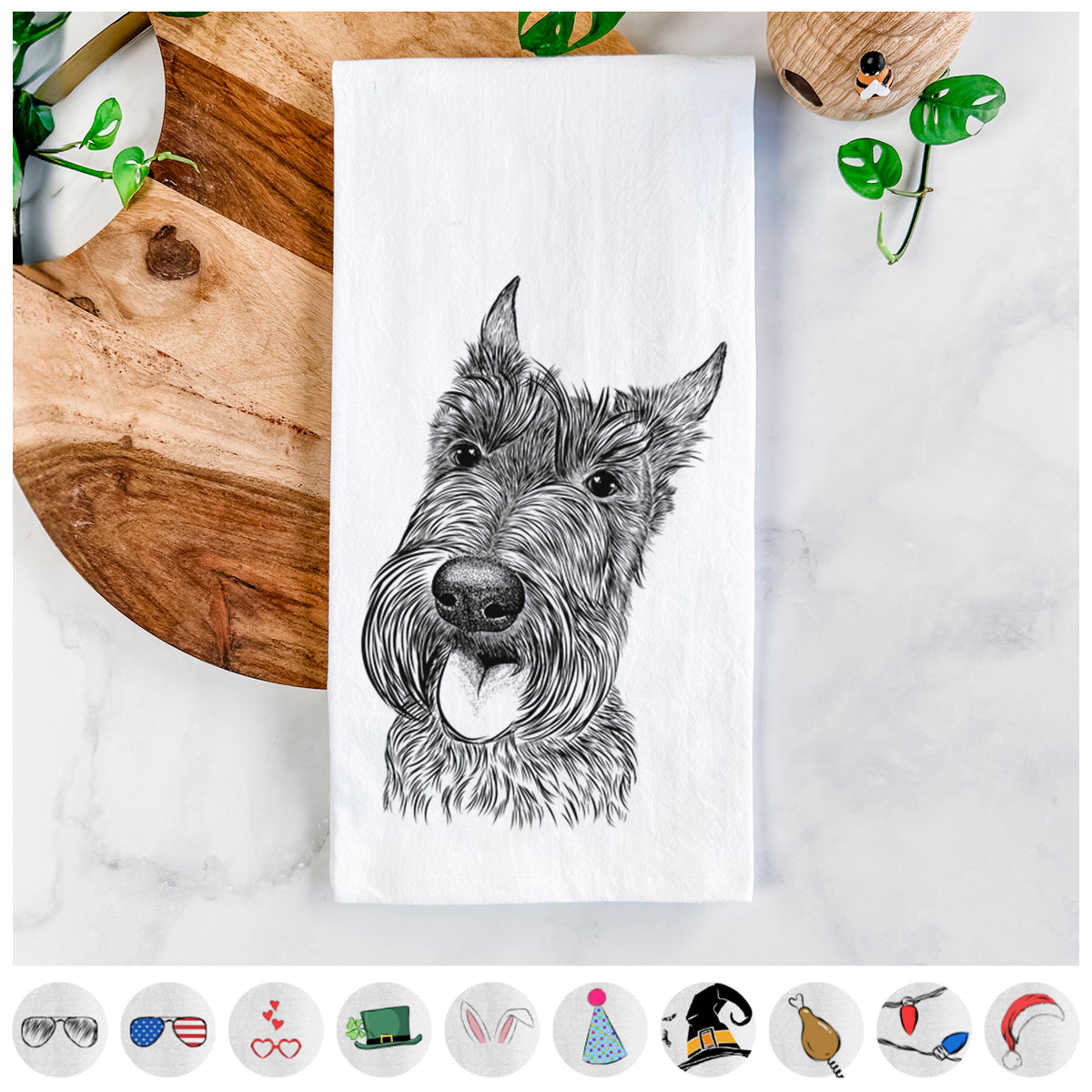 Magnus the Scottish Terrier Tea Towel