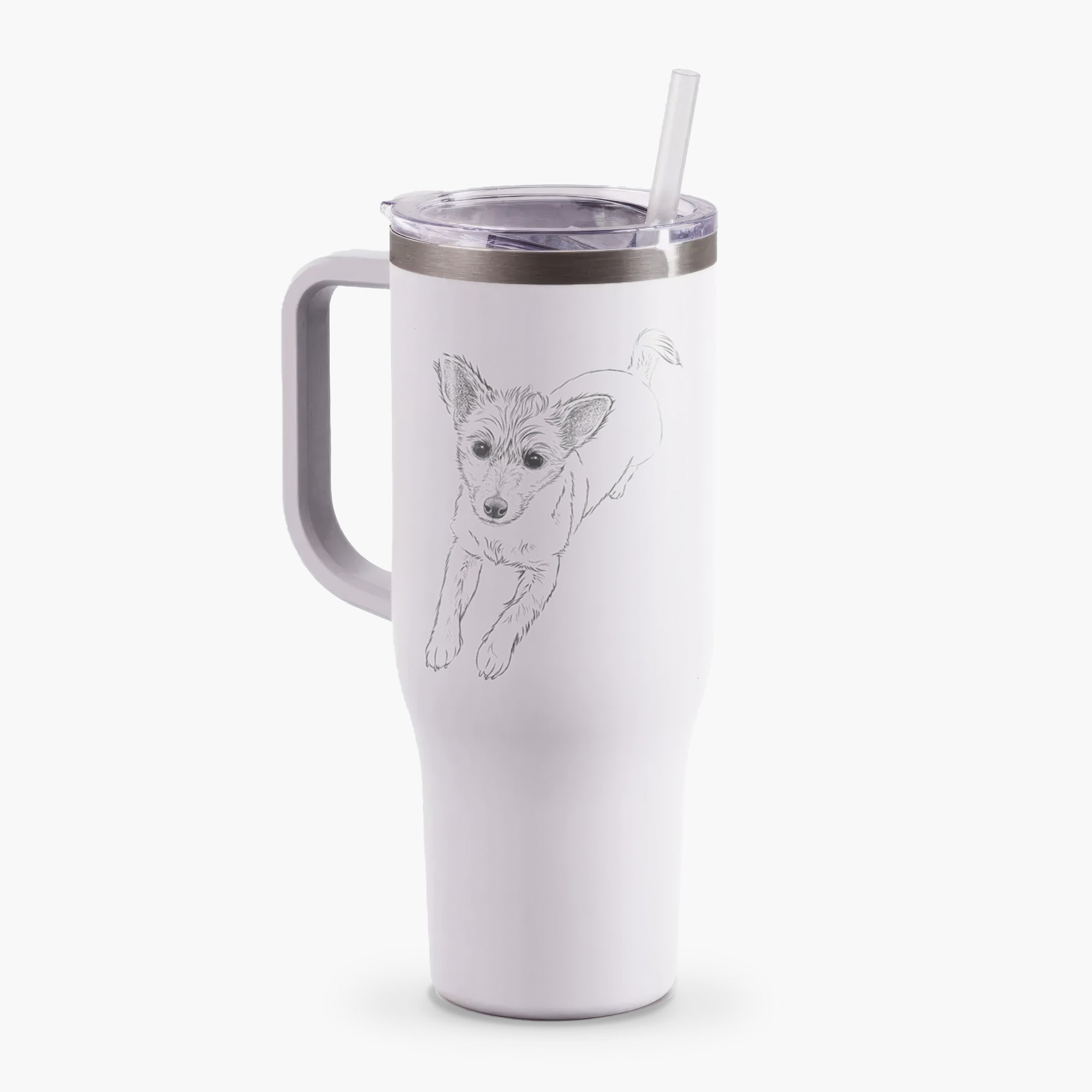 Maisie the Terrier Mix - 40oz Tumbler with Handle