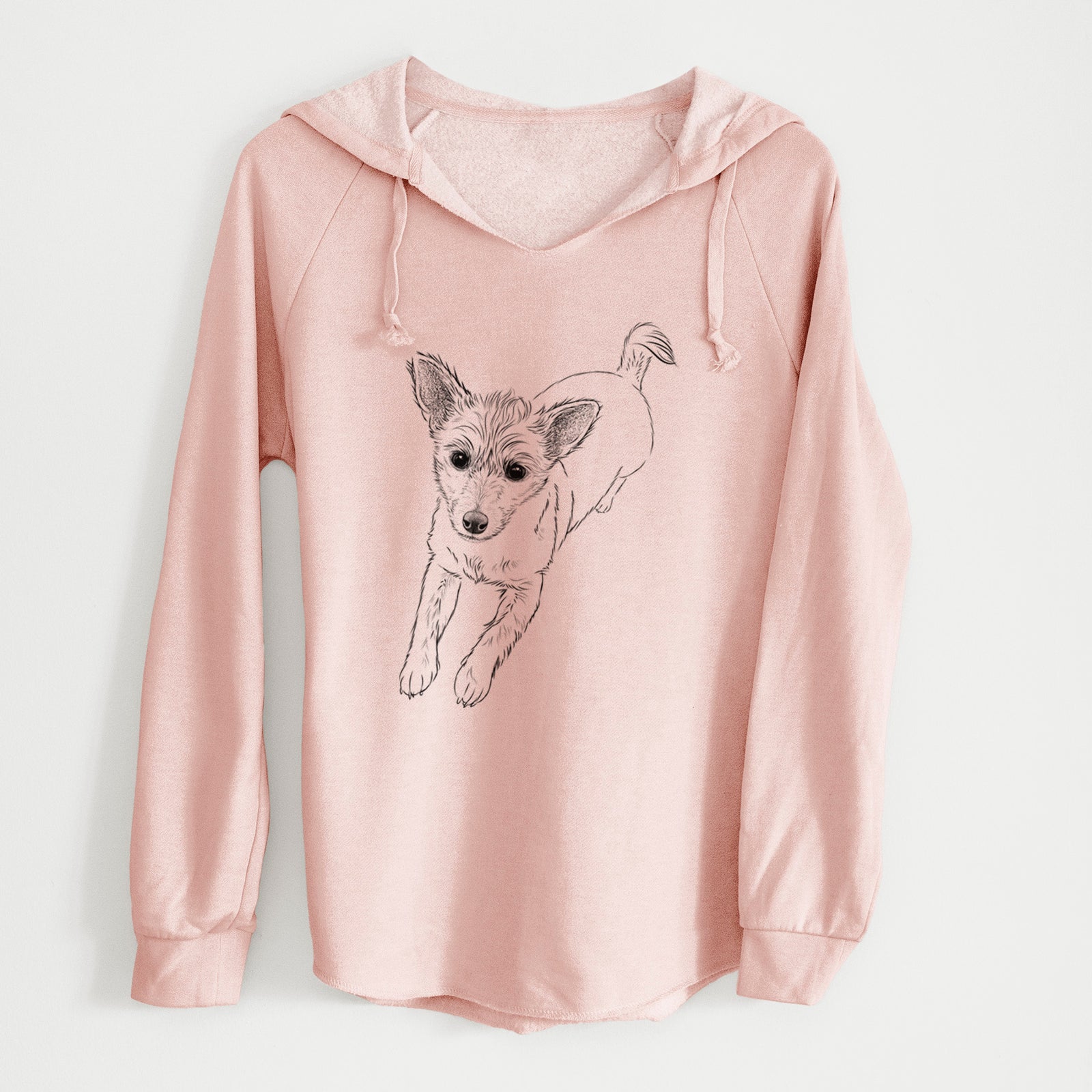 Bare Maisie the Terrier Mix - Cali Wave Hooded Sweatshirt