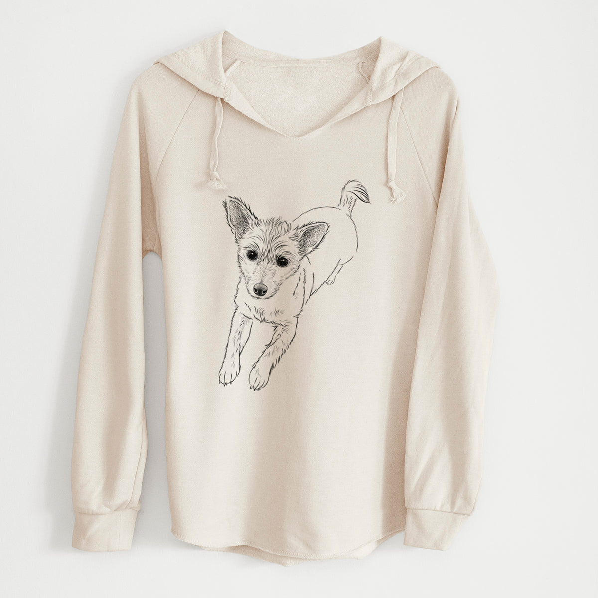 Bare Maisie the Terrier Mix - Cali Wave Hooded Sweatshirt