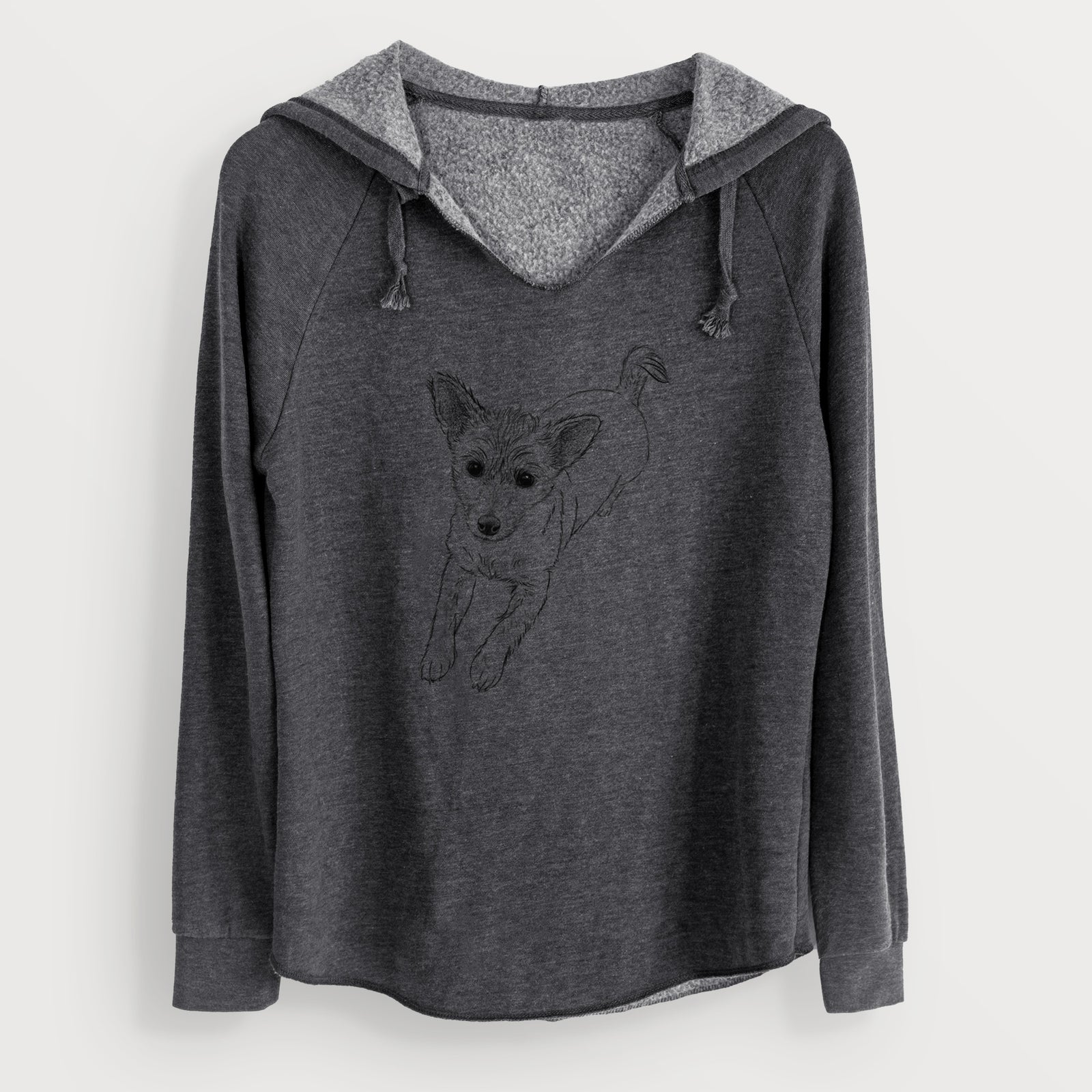 Bare Maisie the Terrier Mix - Cali Wave Hooded Sweatshirt